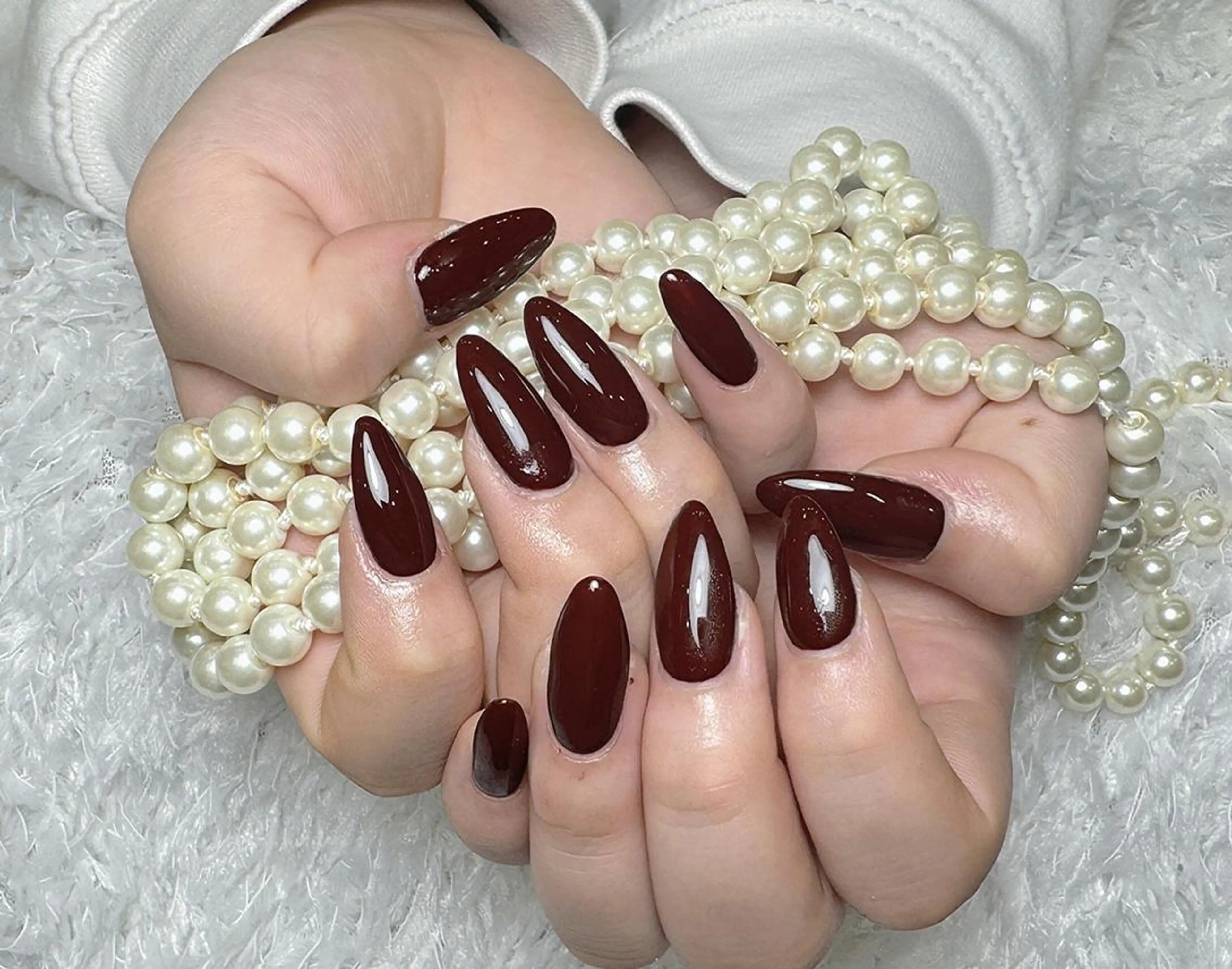 ネイル ki🍒🍒 ki ツルツルネイルのネイルデザイン