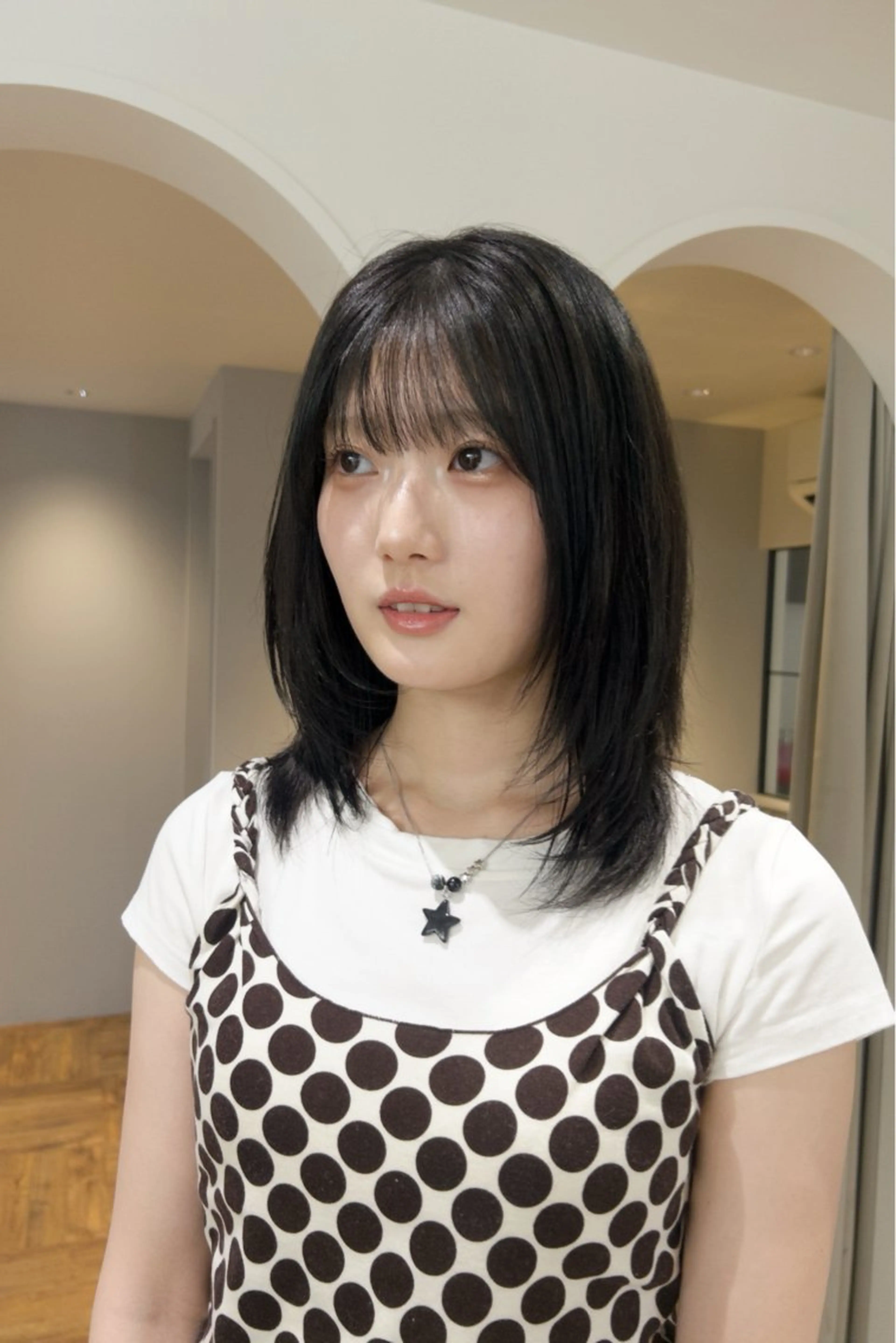 ミディアム カラー カット ヘアカラー トリートメント じゅわっと暖色カラー 🍊Moemiのヘアスタイル