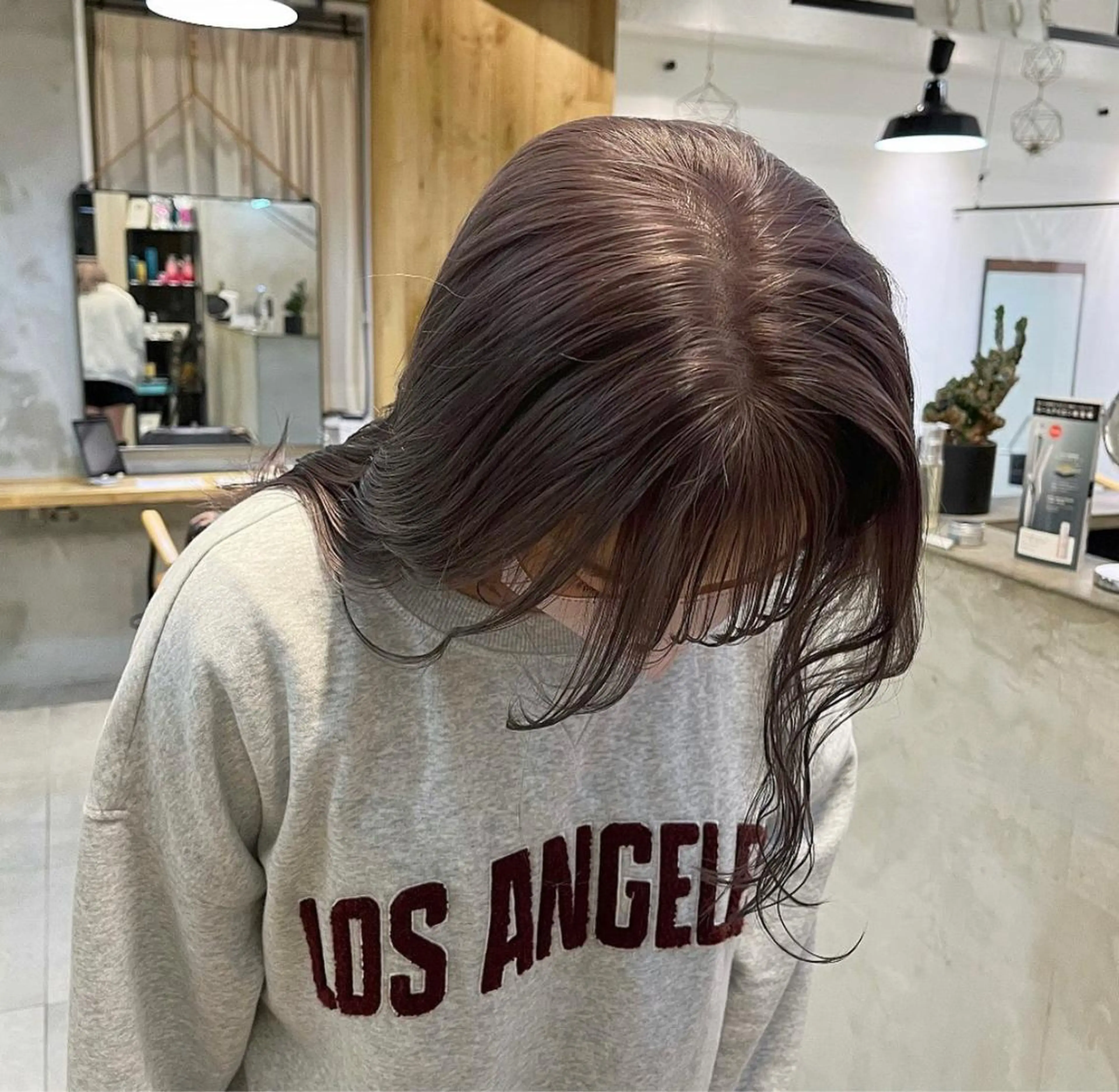 ミディアム ヘアカラー トリートメント オリーブ/縮毛♡ Natsuno🩰のヘアスタイル