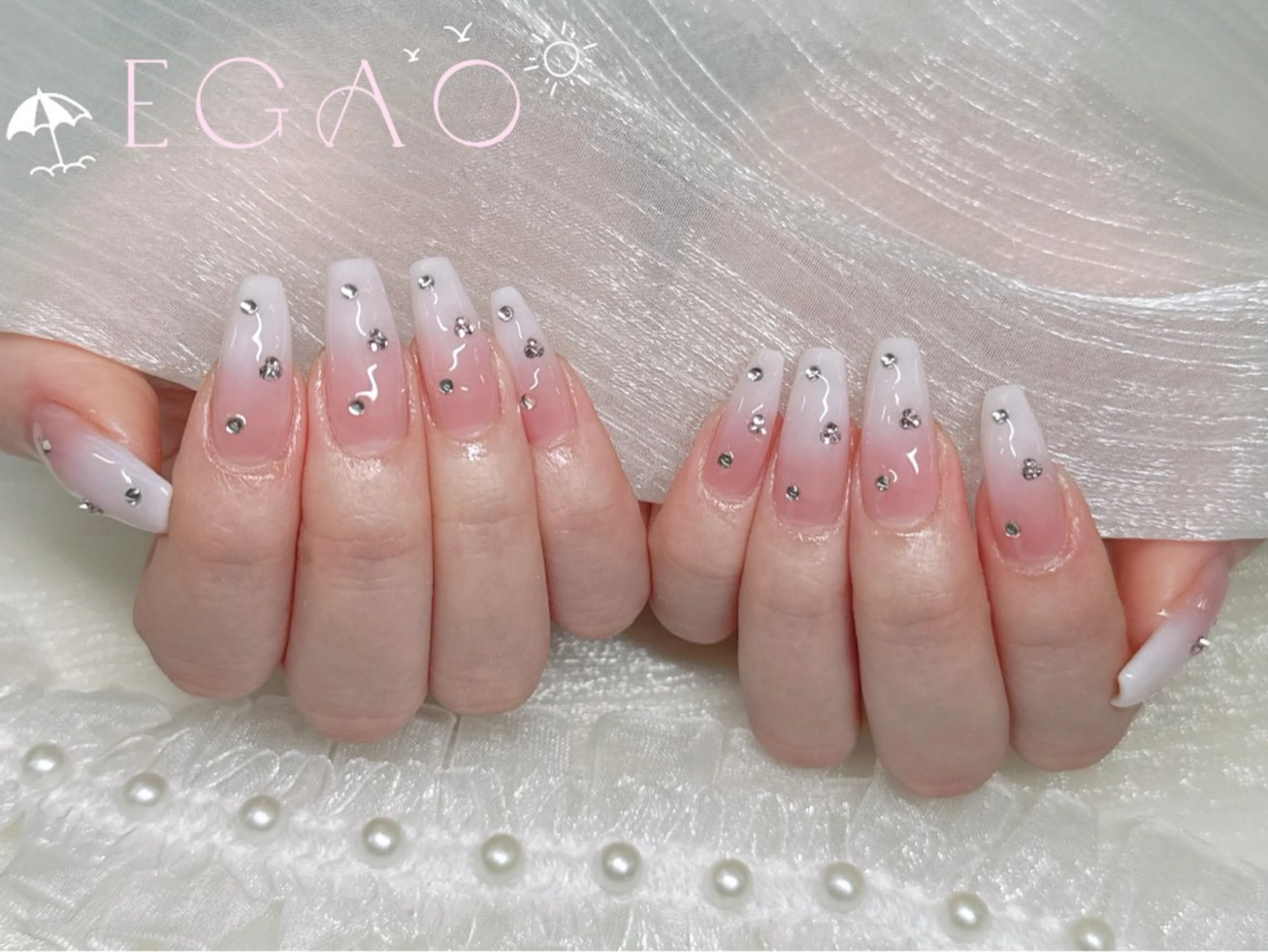 ネイル アートネイル フットネイル フレンチネイル ジェルネイル グラデーション ハンドネイル Egao Nail錦糸町店のネイルデザイン