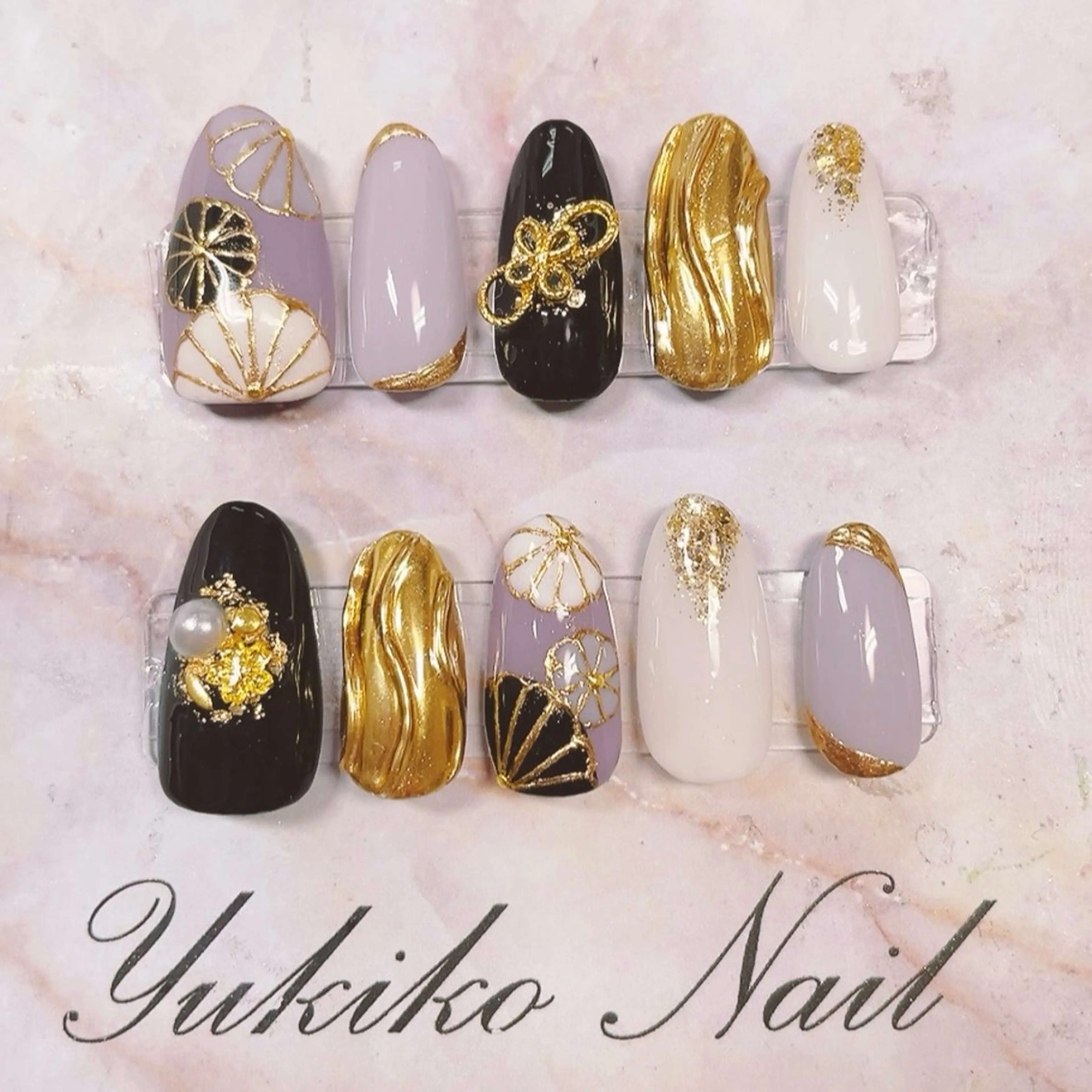 ネイル 成人式 ネイルチップ ハンドネイル ユキコ ネイルのネイルデザイン