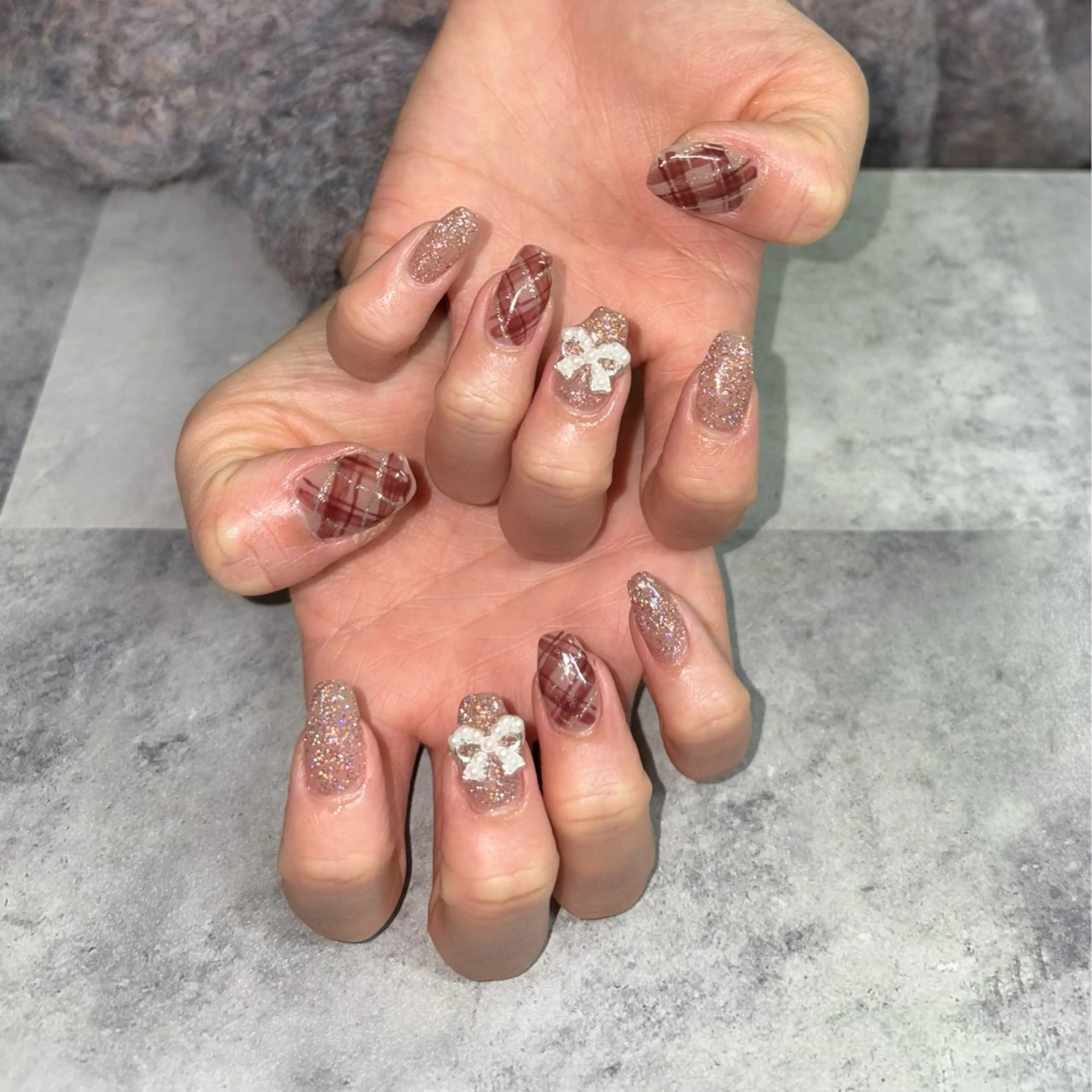 ネイル リボン FELICE ﾌｪﾘｰﾁｪのネイルデザイン