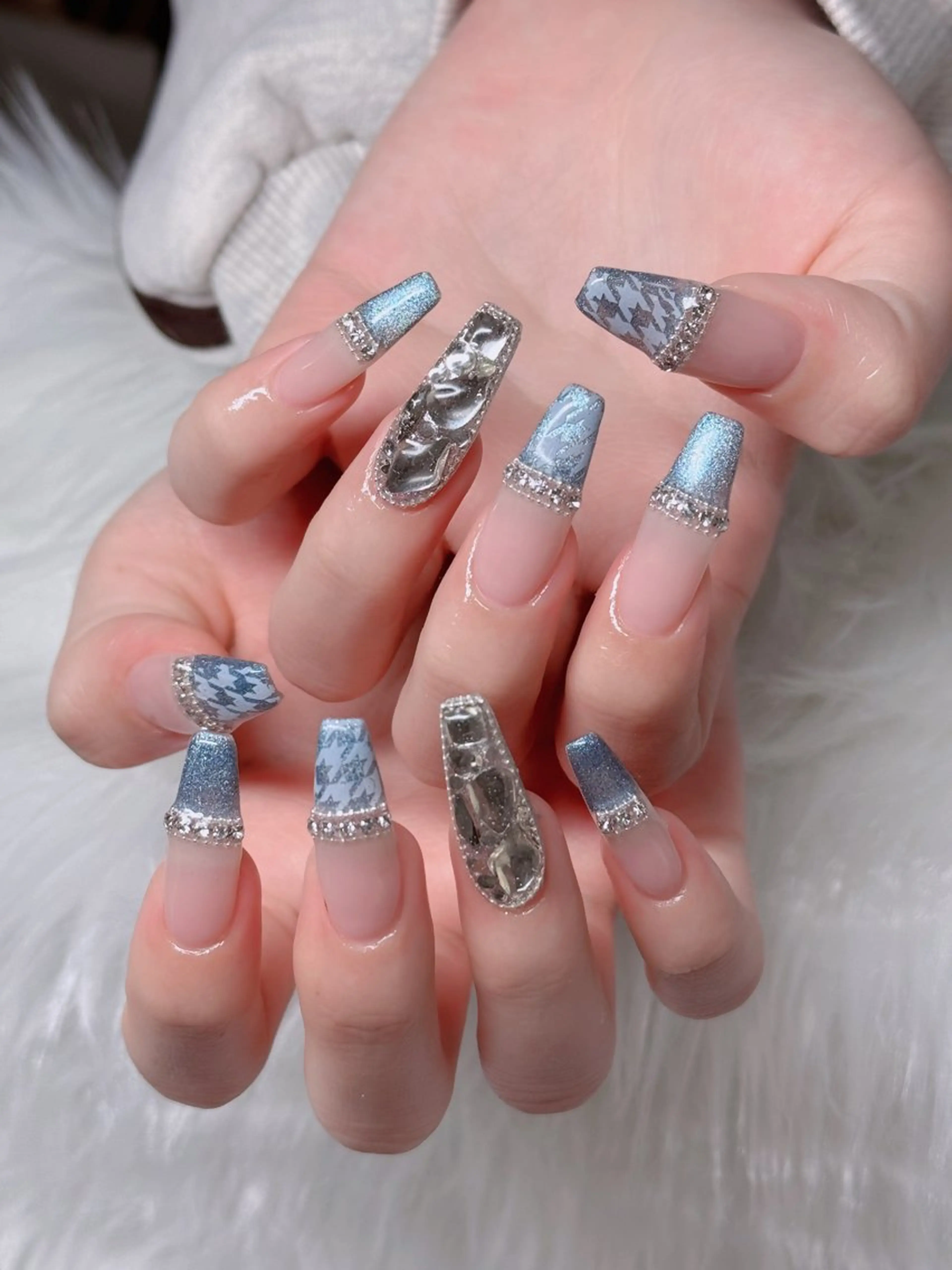 ネイル フレンチネイル ジェルネイル ハロウィン 韓国ネイル マグネットネイル ハンドネイル Hbaby nailのネイルデザイン