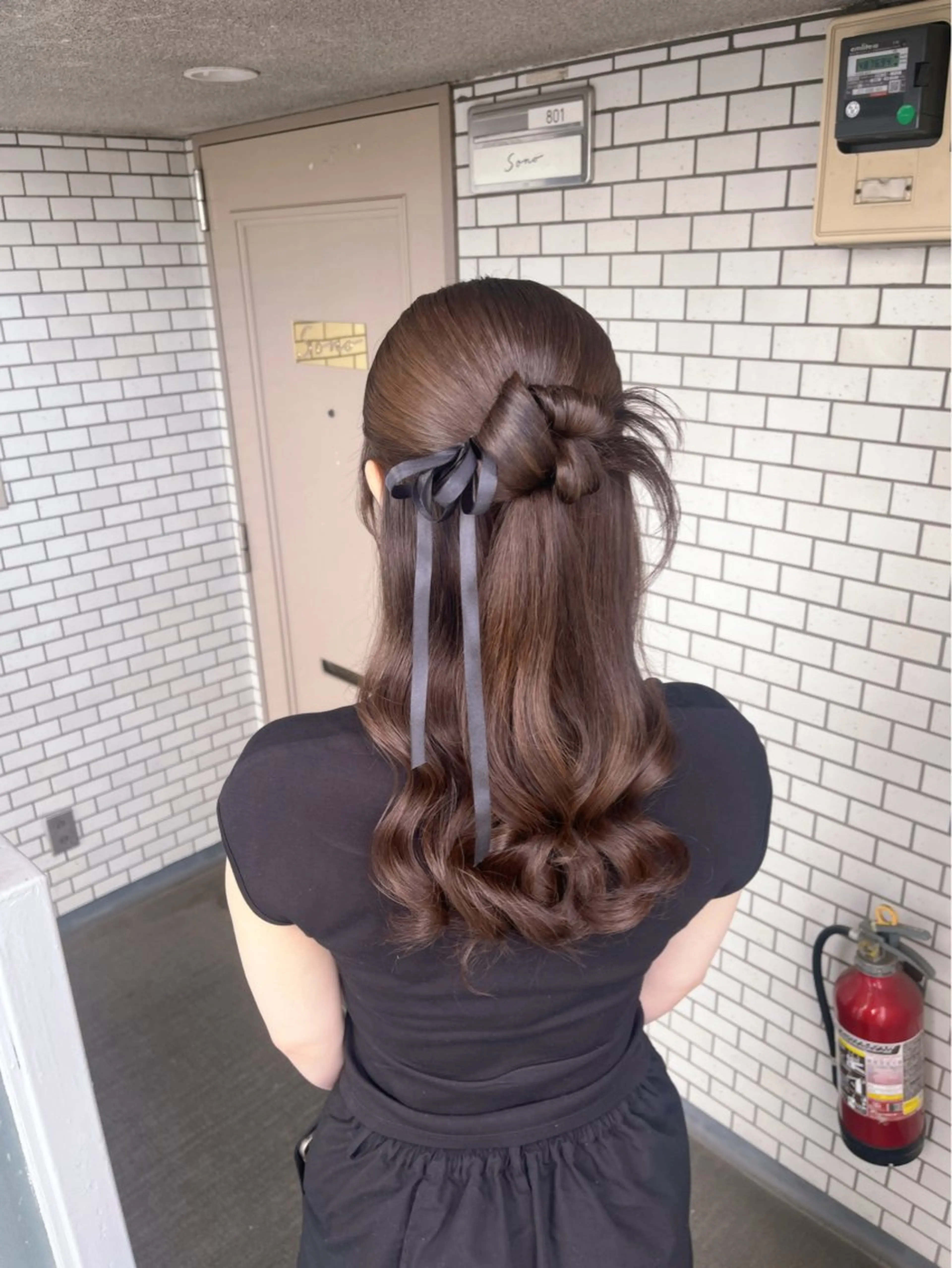 ヘアアレンジ ハーフアップ ヘアセット 垢抜けヘアメイク🫧 JURI🪽のヘアスタイル