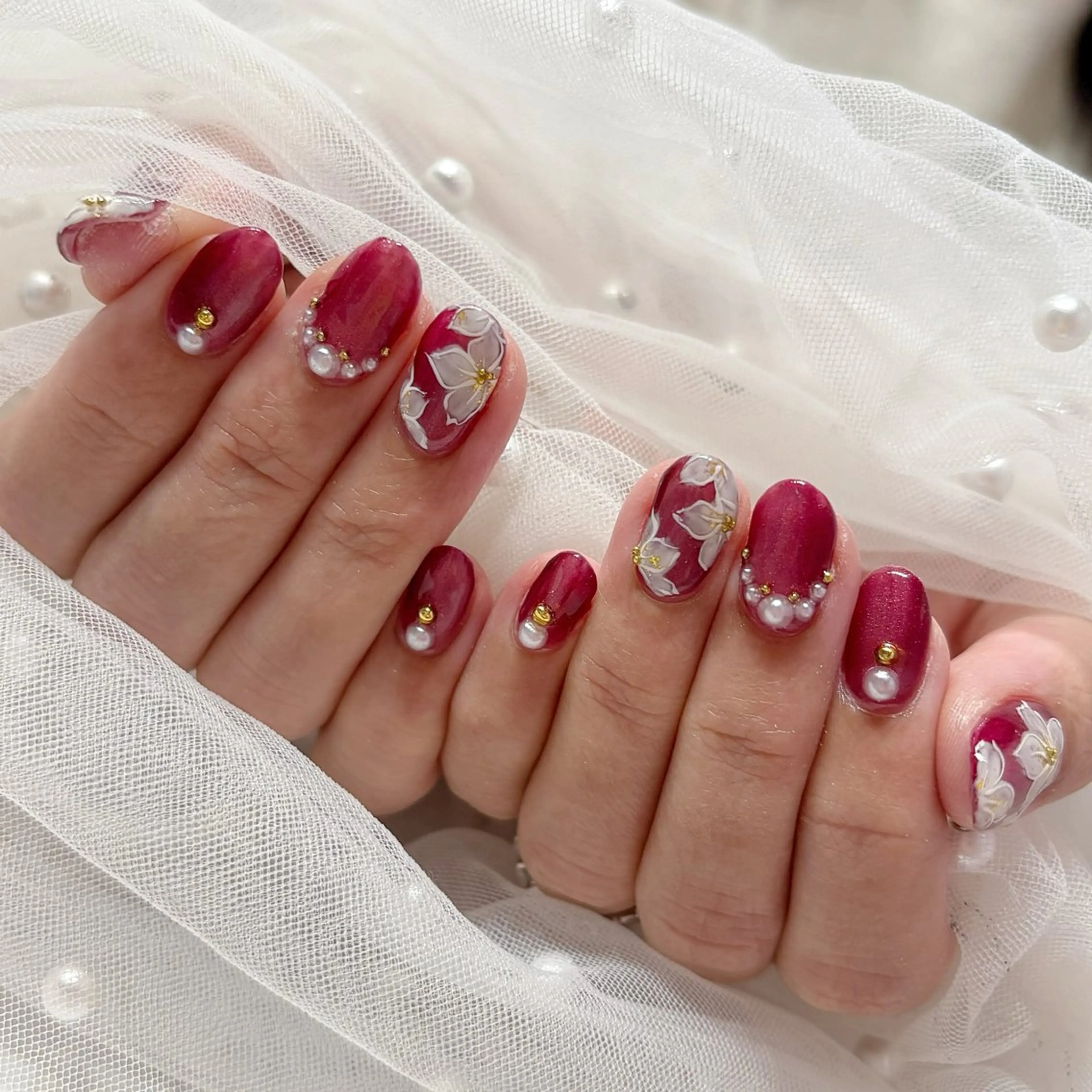 ネイル ハンドネイル あ きのネイルデザイン