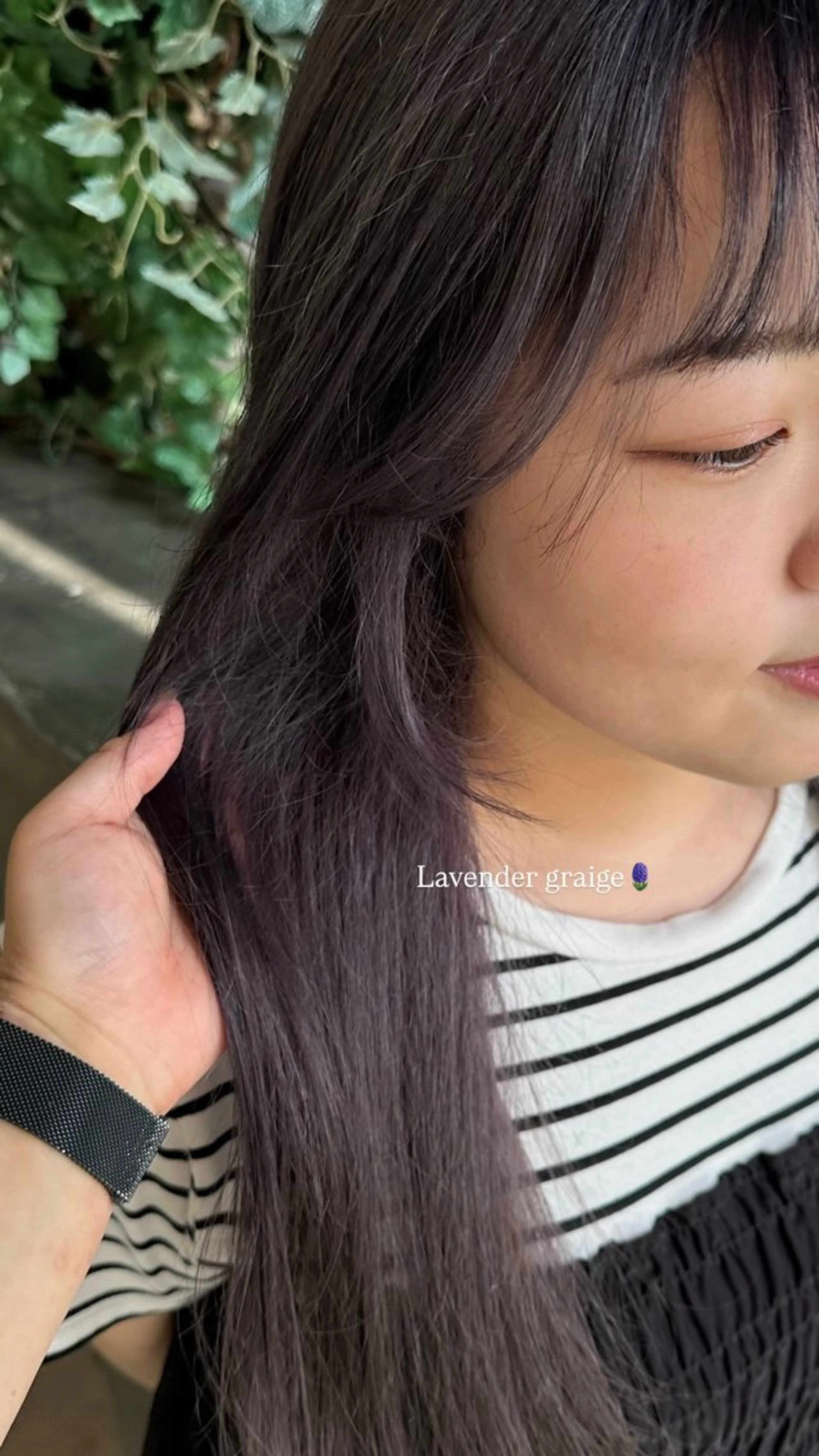 セミロング カラー ブリーチ ヘアカラー トリートメント 垣内 奈緒のヘアスタイル