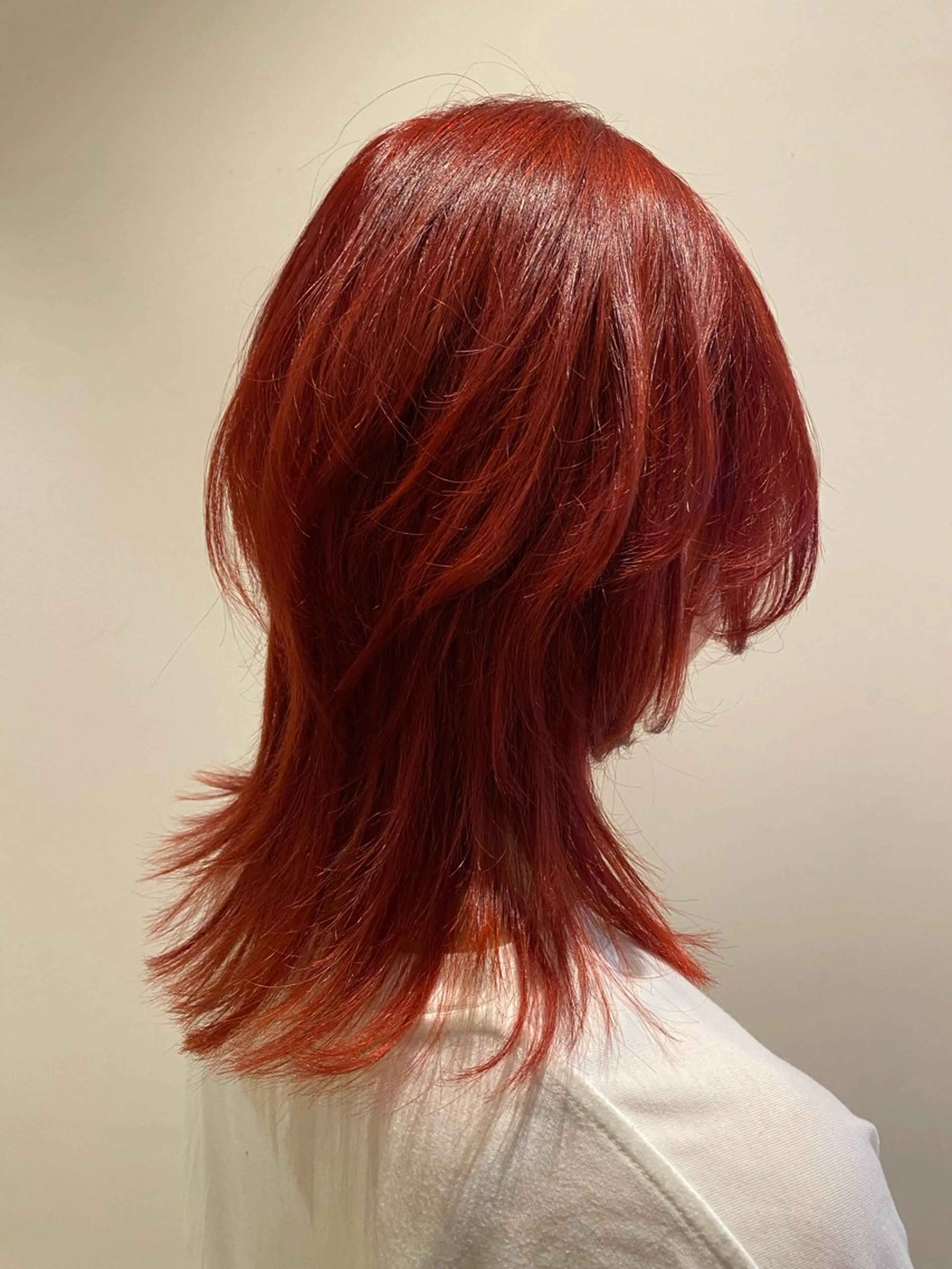 セミロング カラー ブリーチ レッドカラー カット ヘアカラー トリートメント 艶髪🌿美髪 大塚礼乃【西荻窪】のヘアスタイル