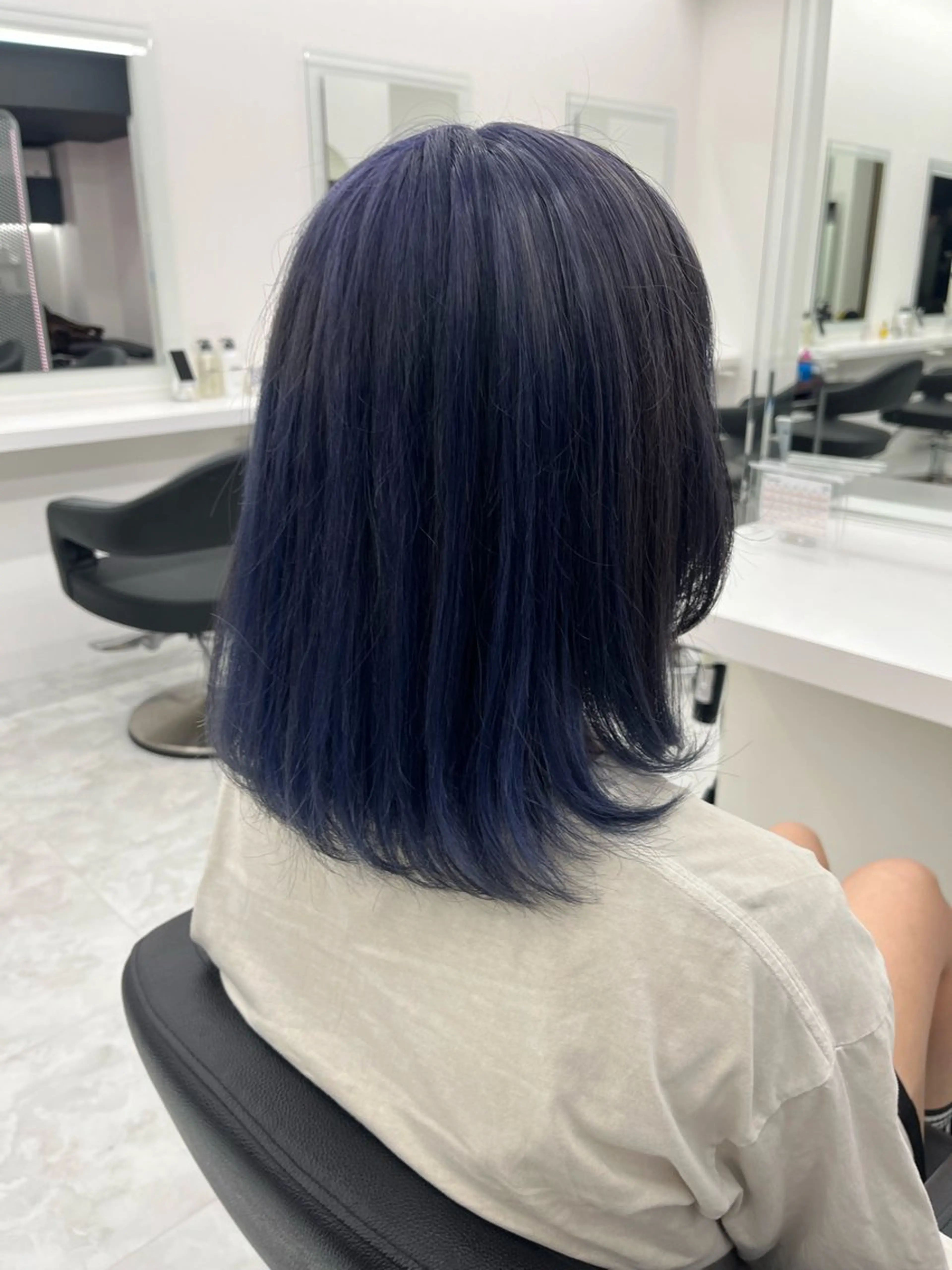 ロング カラー ブルーカラー シルバー ヘアカラー トリートメント 💖トレンド春夏 カラー💖FUTAのヘアスタイル