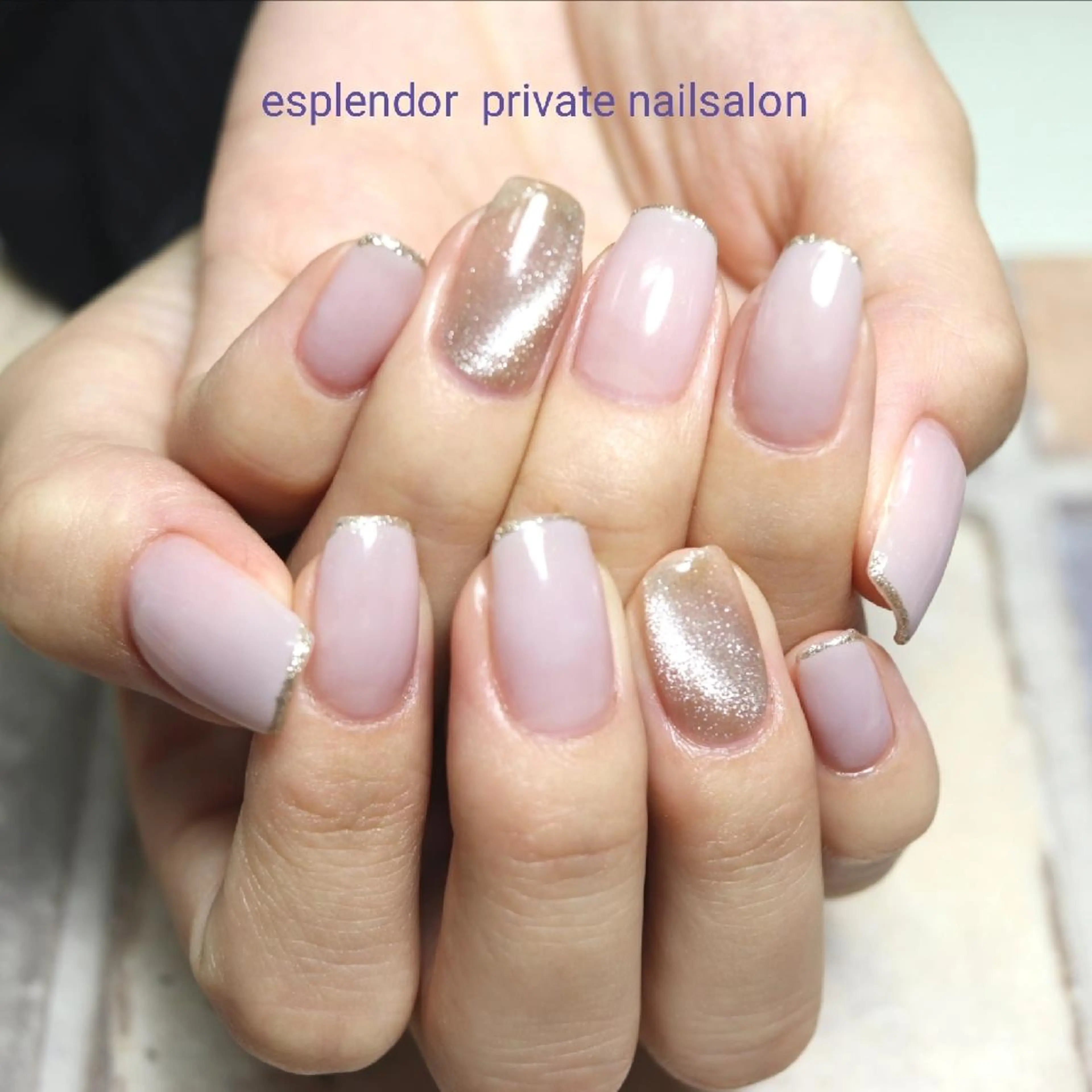 ネイル マグネットネイル オフィスネイル シンプルネイル ハンドネイル ハンドケア esplendor  エスプレンドル所属・esplendor  小野寺のネイルデザイン