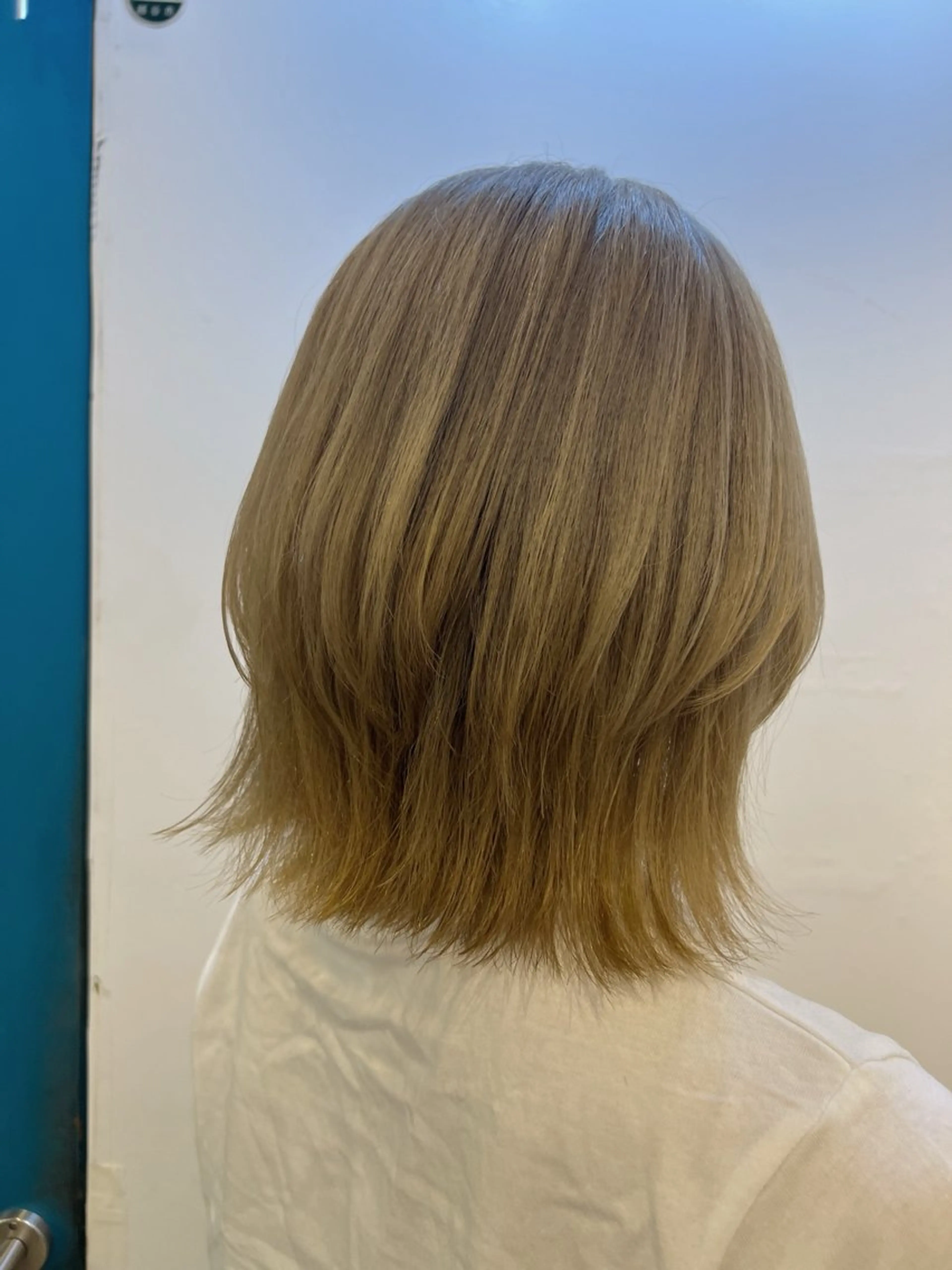 ミディアム カラー ベージュカラー ブリーチ ケアブリーチ デザインカラー イヤリングカラー カット ヘアカラー トリートメント KANA/ボブ/ インナーカラー/艶髪のヘアスタイル