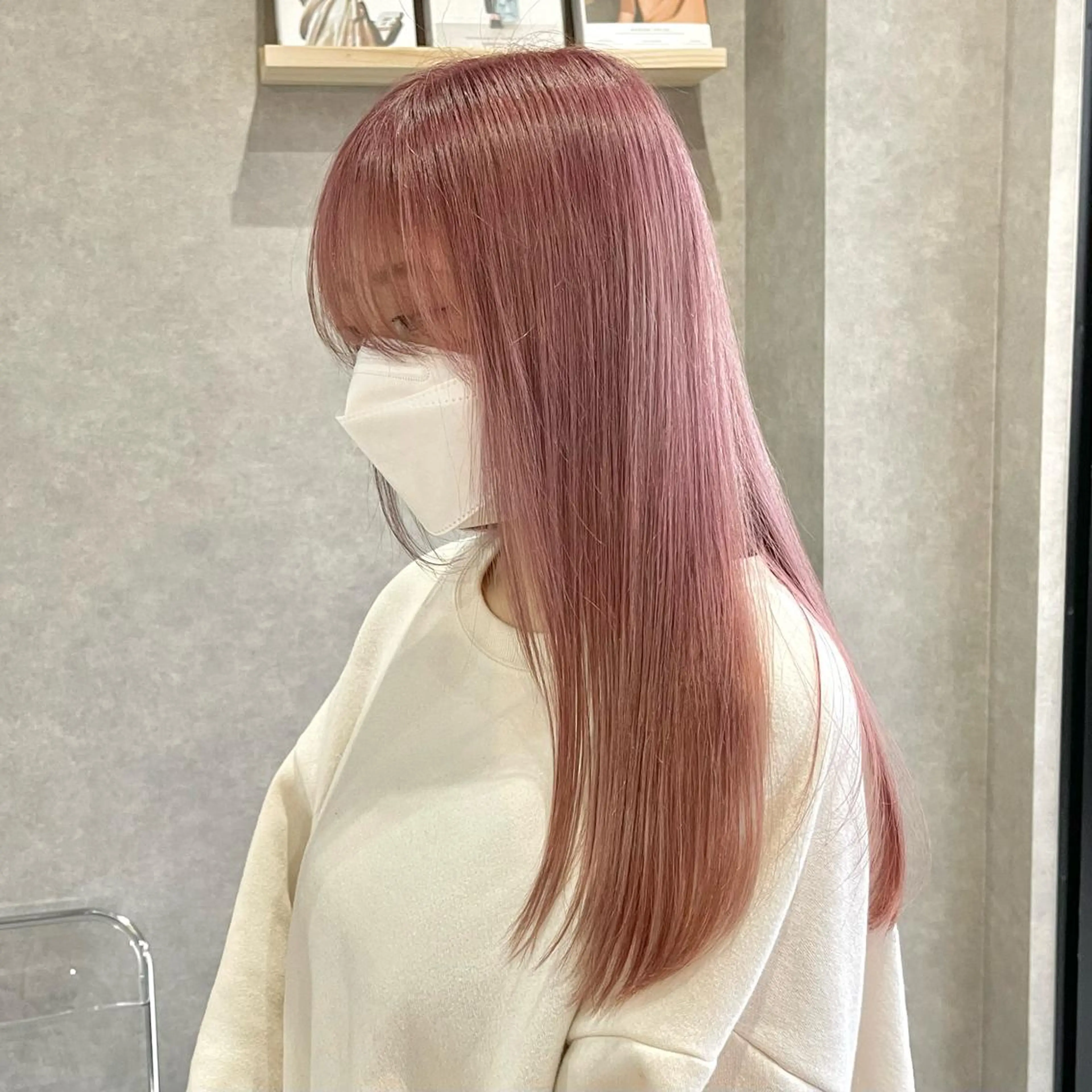 セミロング カラー カット ヘアカラー トリートメント 一ノ瀬 暁のヘアスタイル