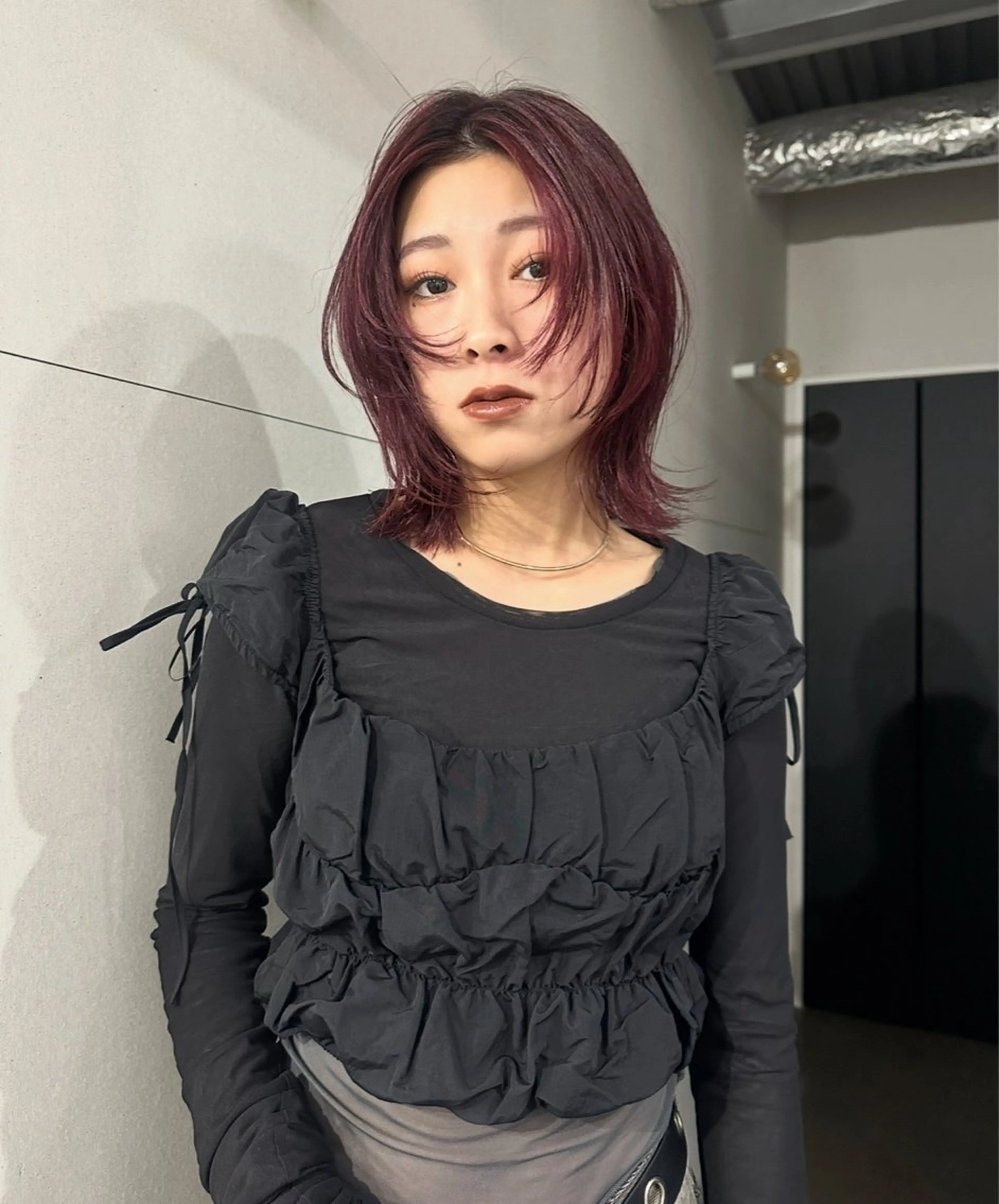 ミディアム 岩間 萌々果/eimのヘアスタイル