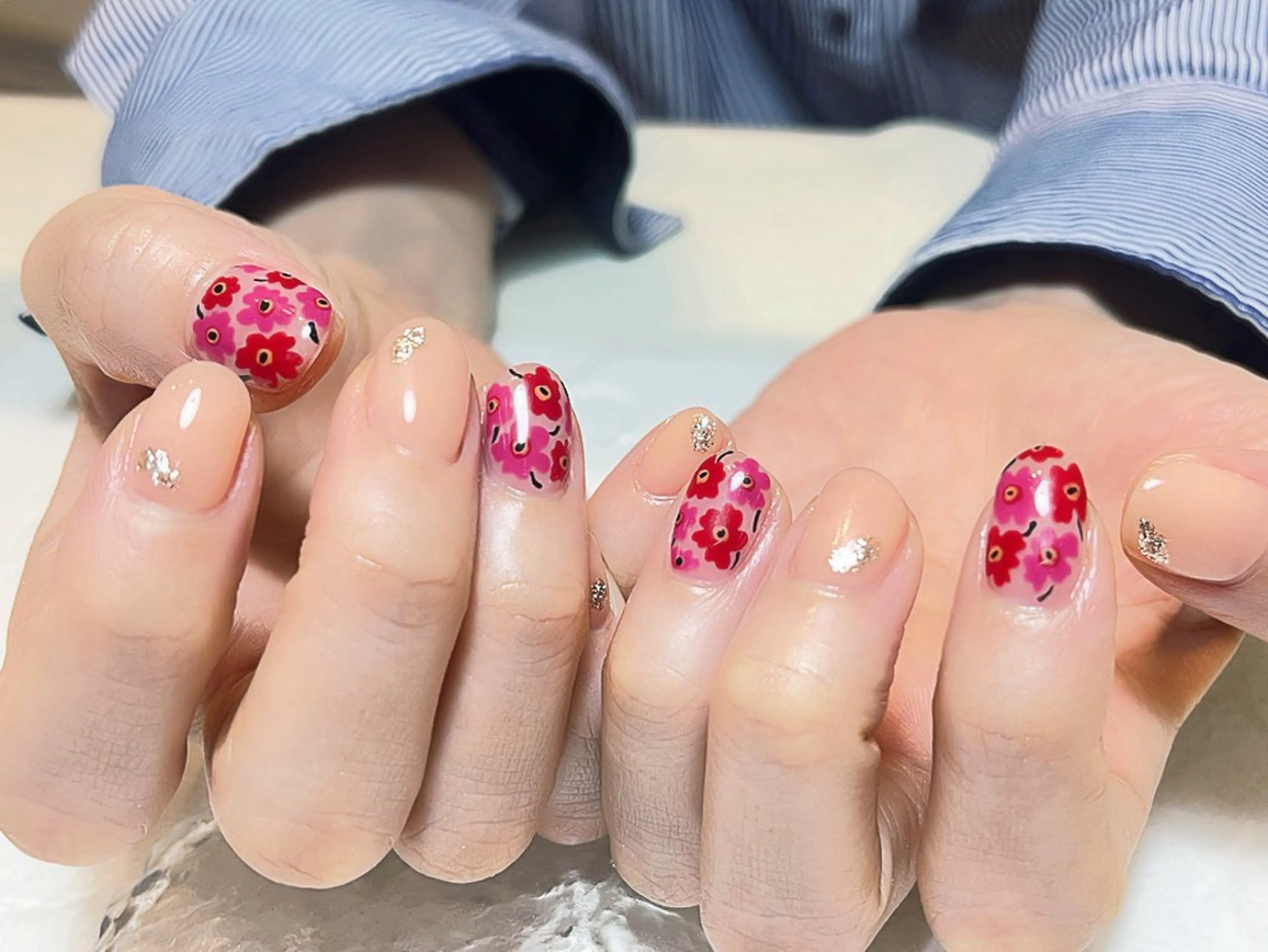 持ち込みデザイン♡ジェル➕アート(手書きアート別途料金)8800円​〜​の写真