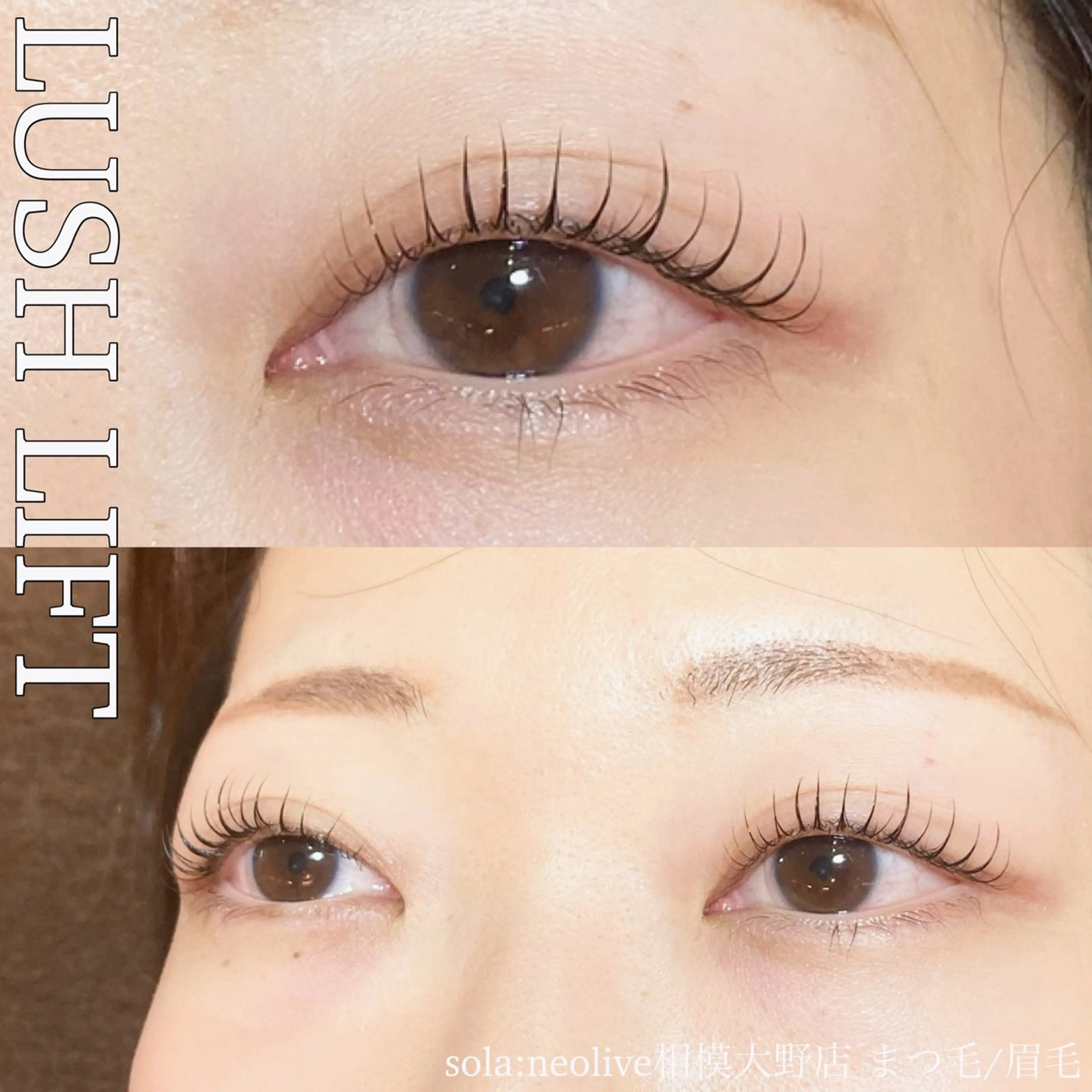 マツエク・マツパ ナチュラル パリジェンヌラッシュリフト 一重×まつ毛パーマ sola: neolive出沼のマツエク・マツパデザイン