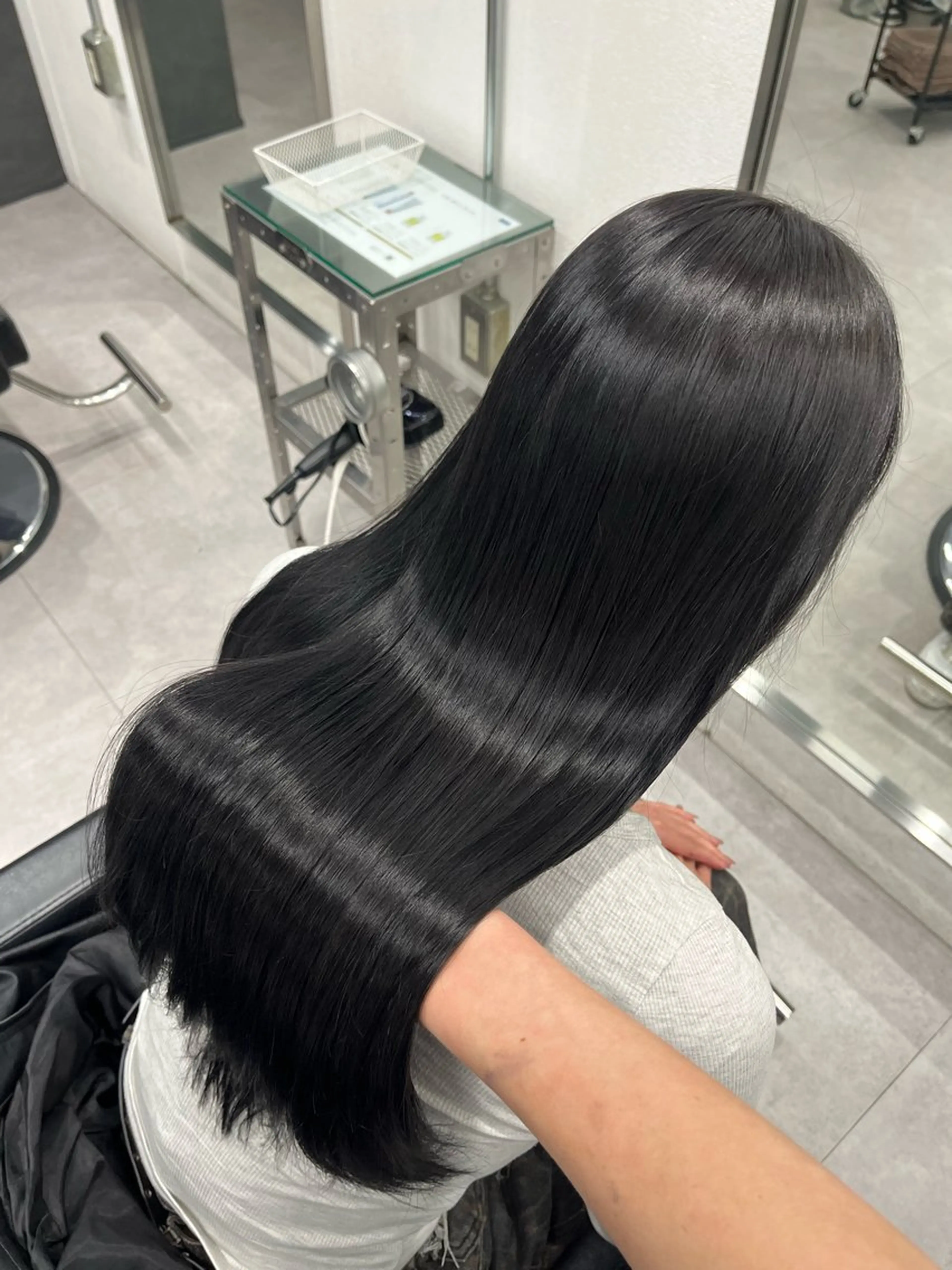 ロング 髪質改善 トリートメント 縮毛矯正 やまもと ここのヘアスタイル