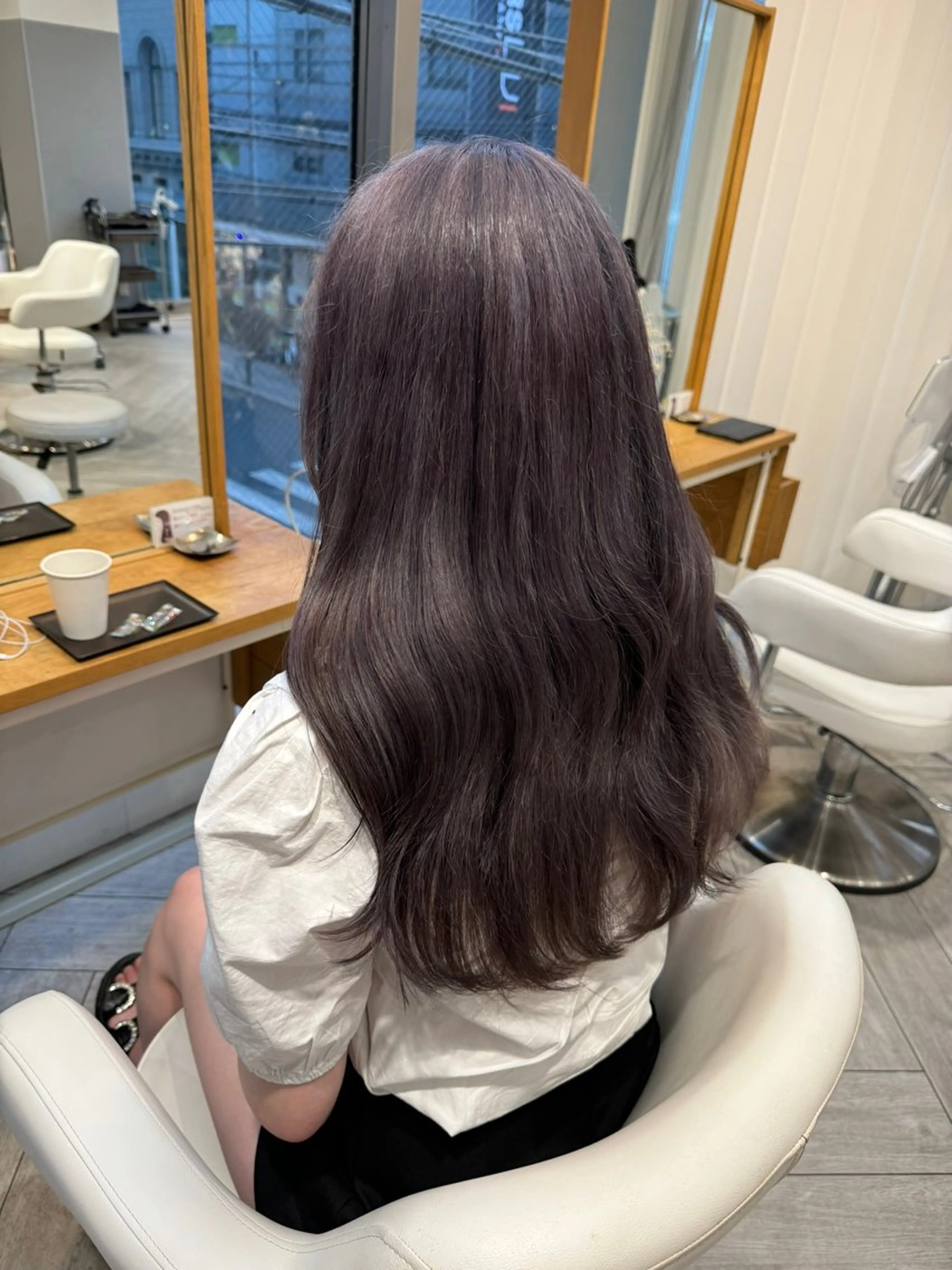 セミロング カラー ベージュカラー グレージュ ラベンダーカラー ラベンダーグレージュ ラベンダーグレー ヘアカラー トリートメント AVANCE.ens 広島袋町店ayuのヘアスタイル
