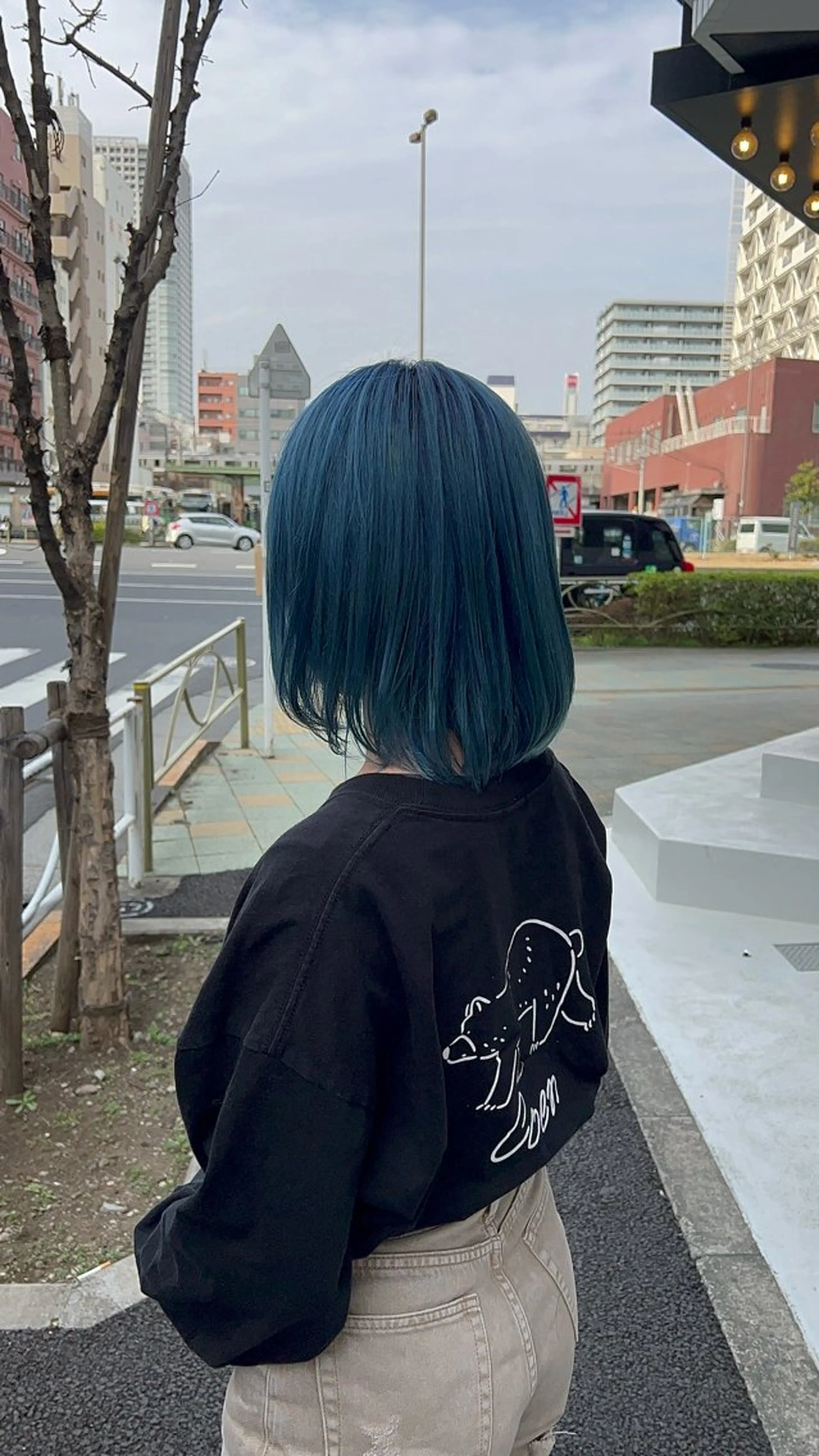 カラー ブリーチ ブルーカラー 青木 海斗のヘアスタイル