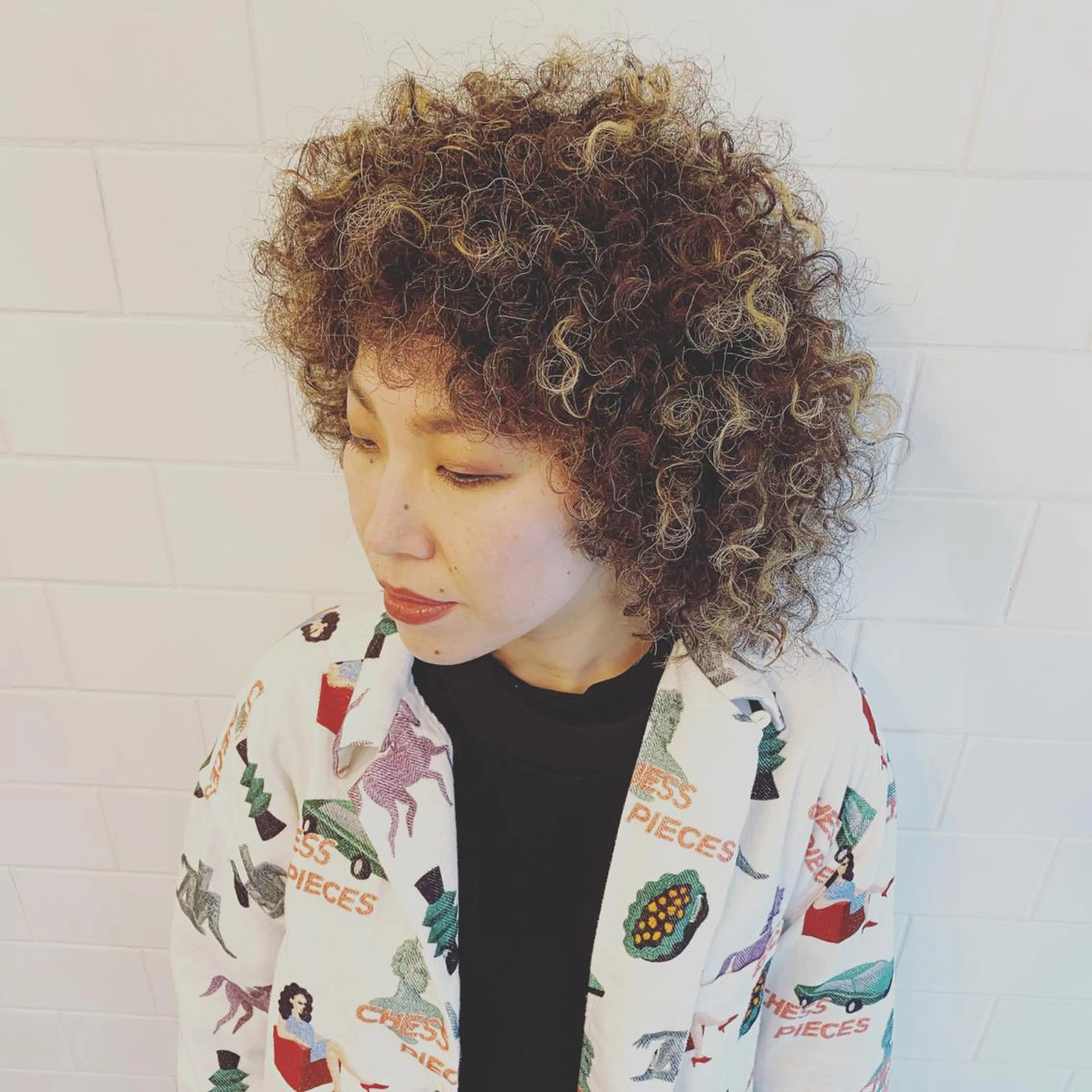 ミディアム カラー パーマ ヘアアレンジ キッズ ネイル マツエク・マツパ 中元 淳のヘアスタイル