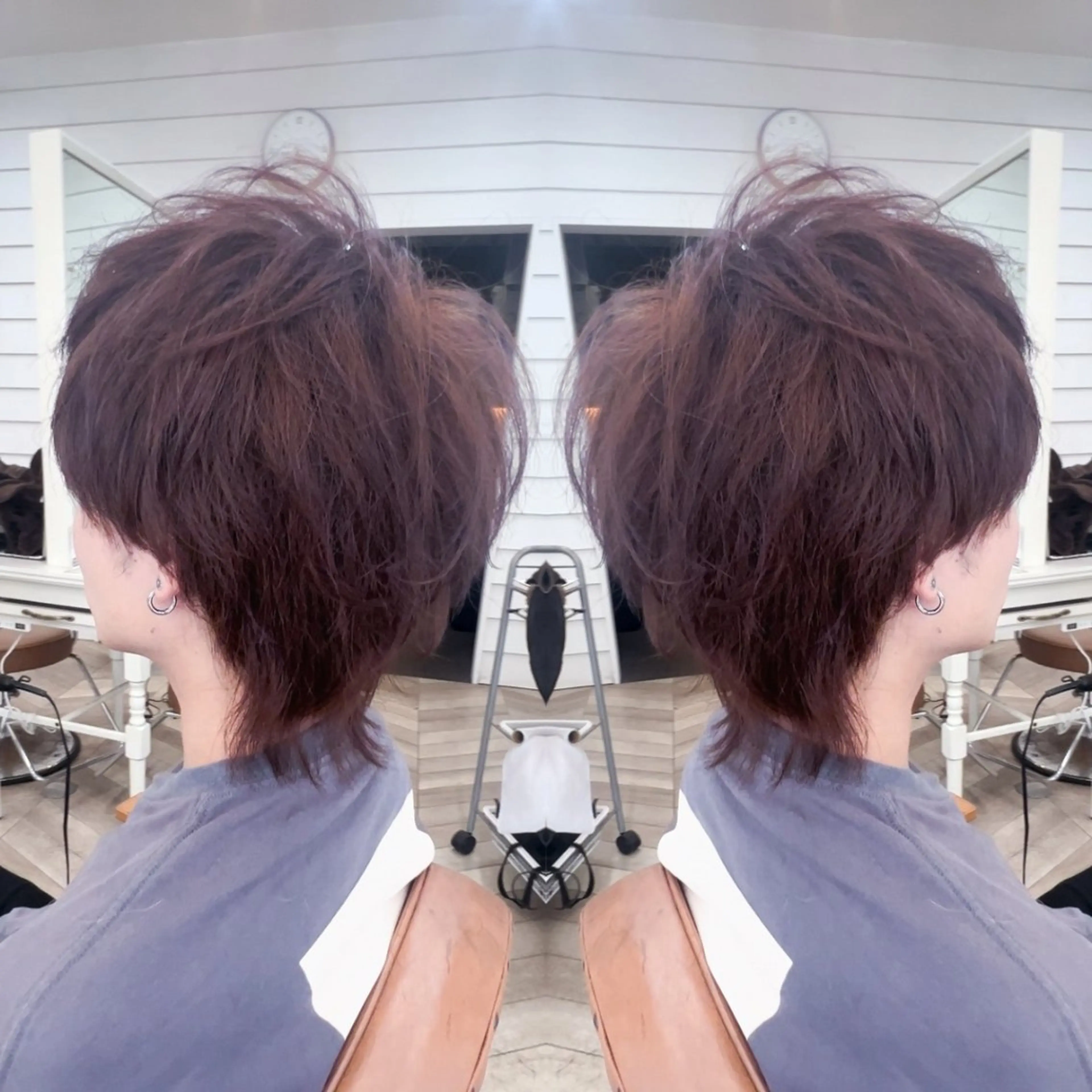 ショート メンズ メンズウルフカット ウルフカット 塚本/豊橋メンズ特化 パーマ、ヘッドスパのヘアスタイル