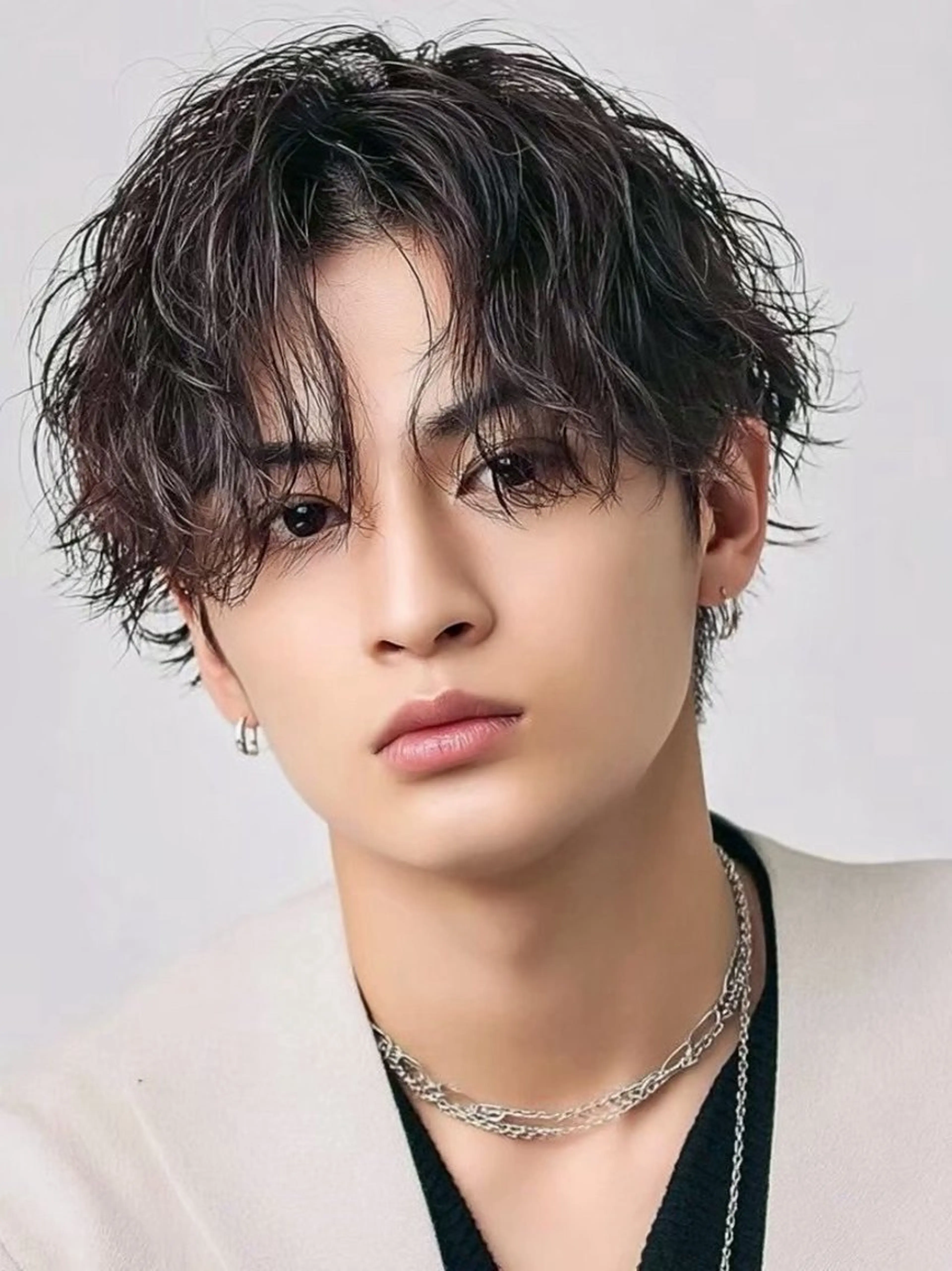 パーマ メンズ カット パーマ 💎透明感/韓国/ レイヤー/泉亮介💎のヘアスタイル