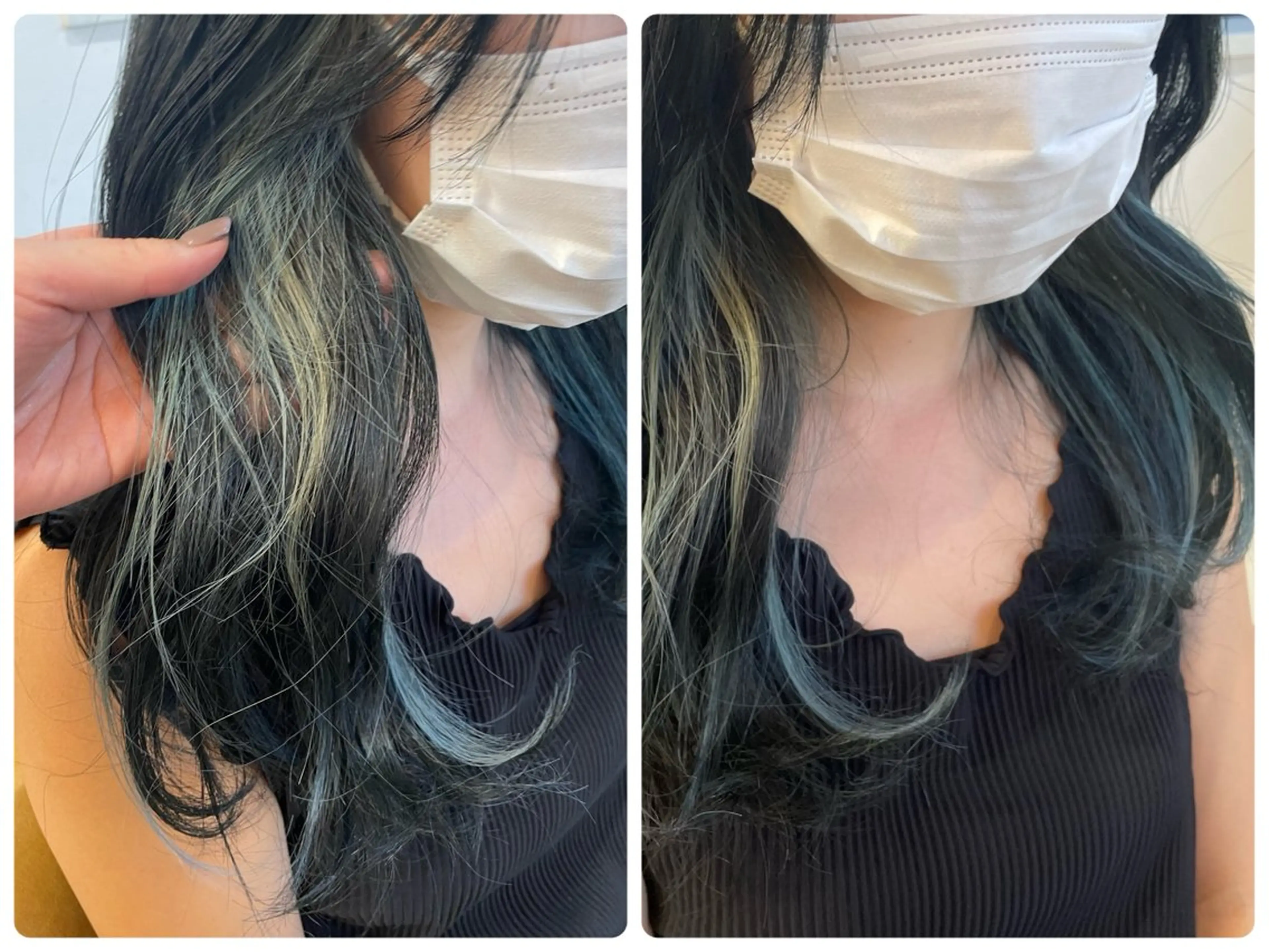 セミロング ヘアカラー トリートメント オリーブベージュ/シ ョートボブたまき🧡のヘアスタイル