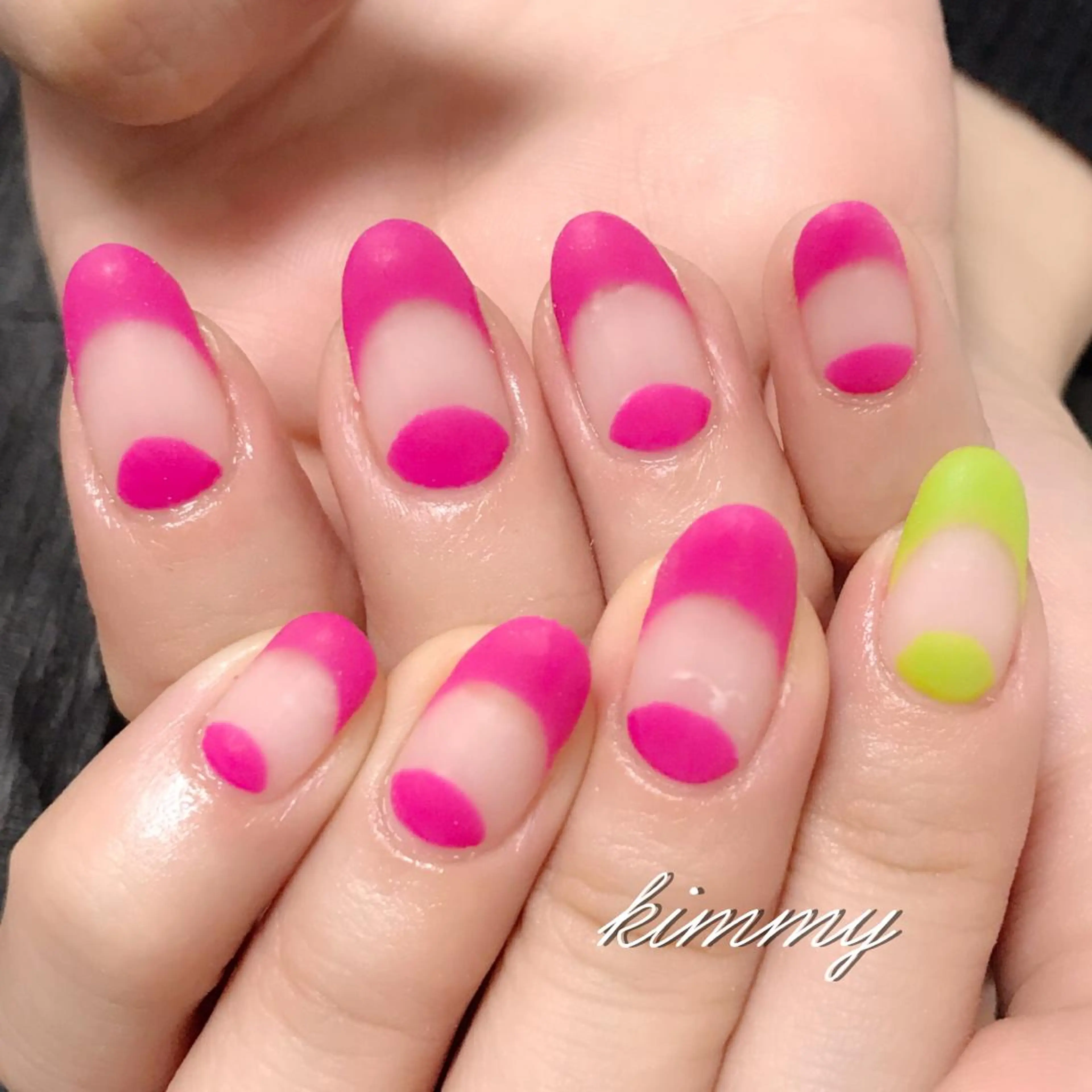 ネイル マットネイル ハンドネイル kimmy nailsのネイルデザイン