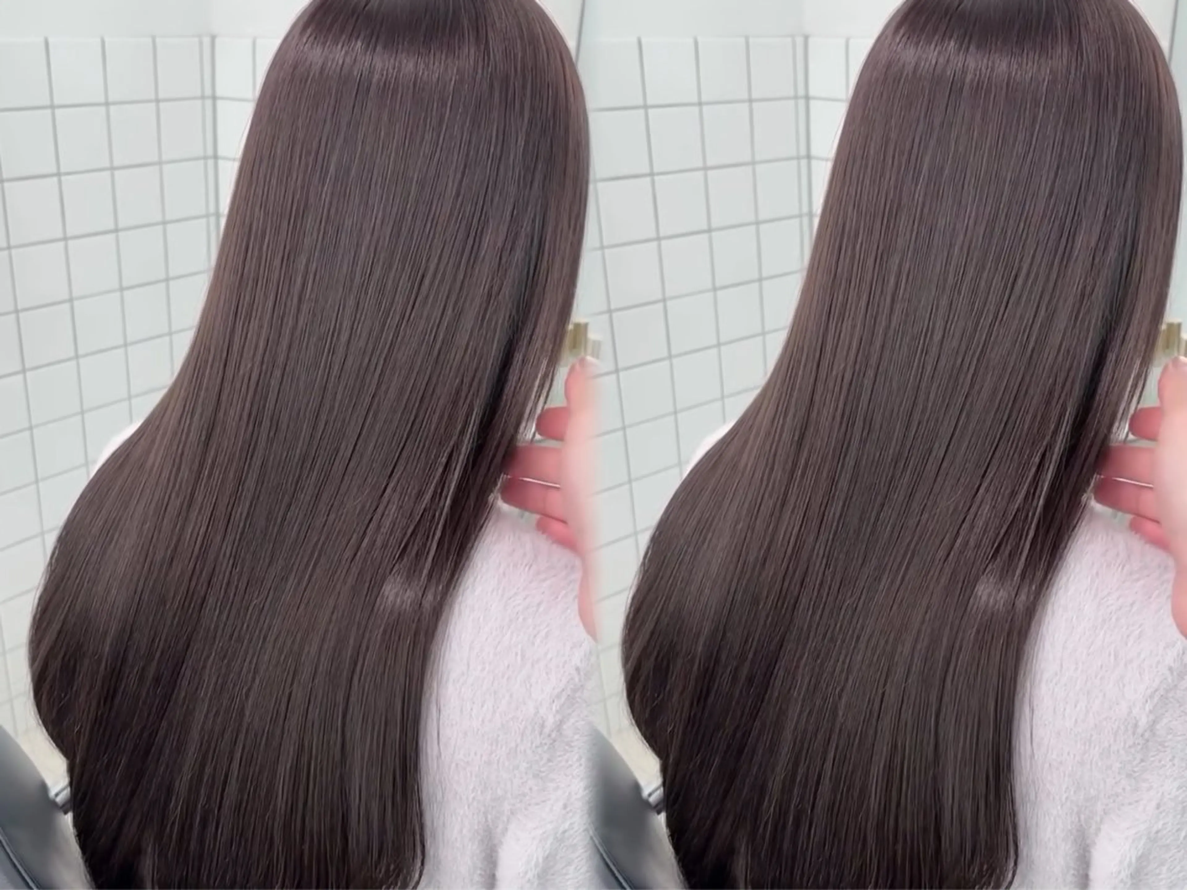 ロング カラー ベージュカラー ブリーチ 透明感カラー ブリーチなしカラー 髪質改善 【博多髪質改善】 吉村　清志のヘアスタイル