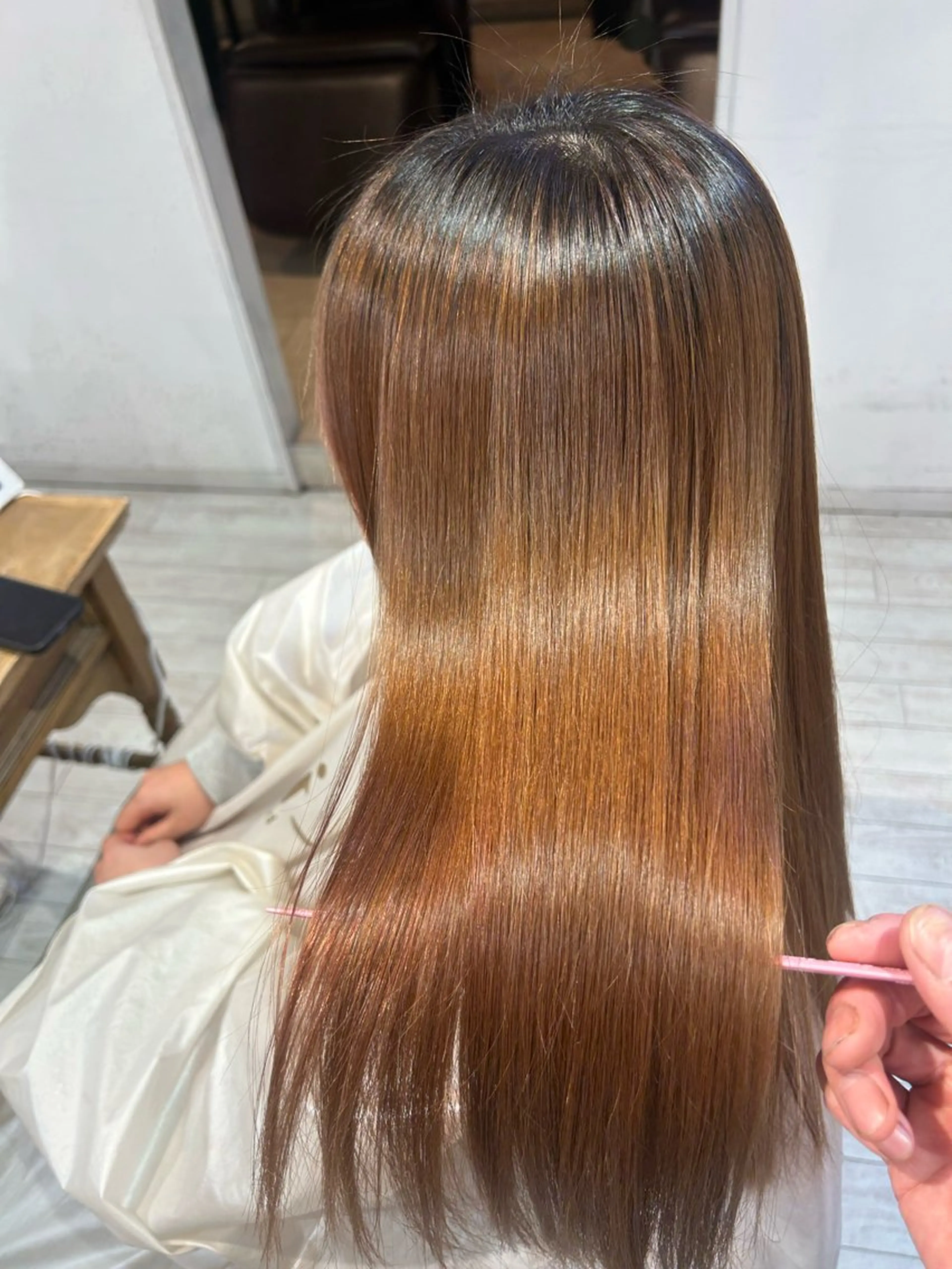 ロング 縮毛矯正 JUNO HAIR 🪽比内千聖のヘアスタイル