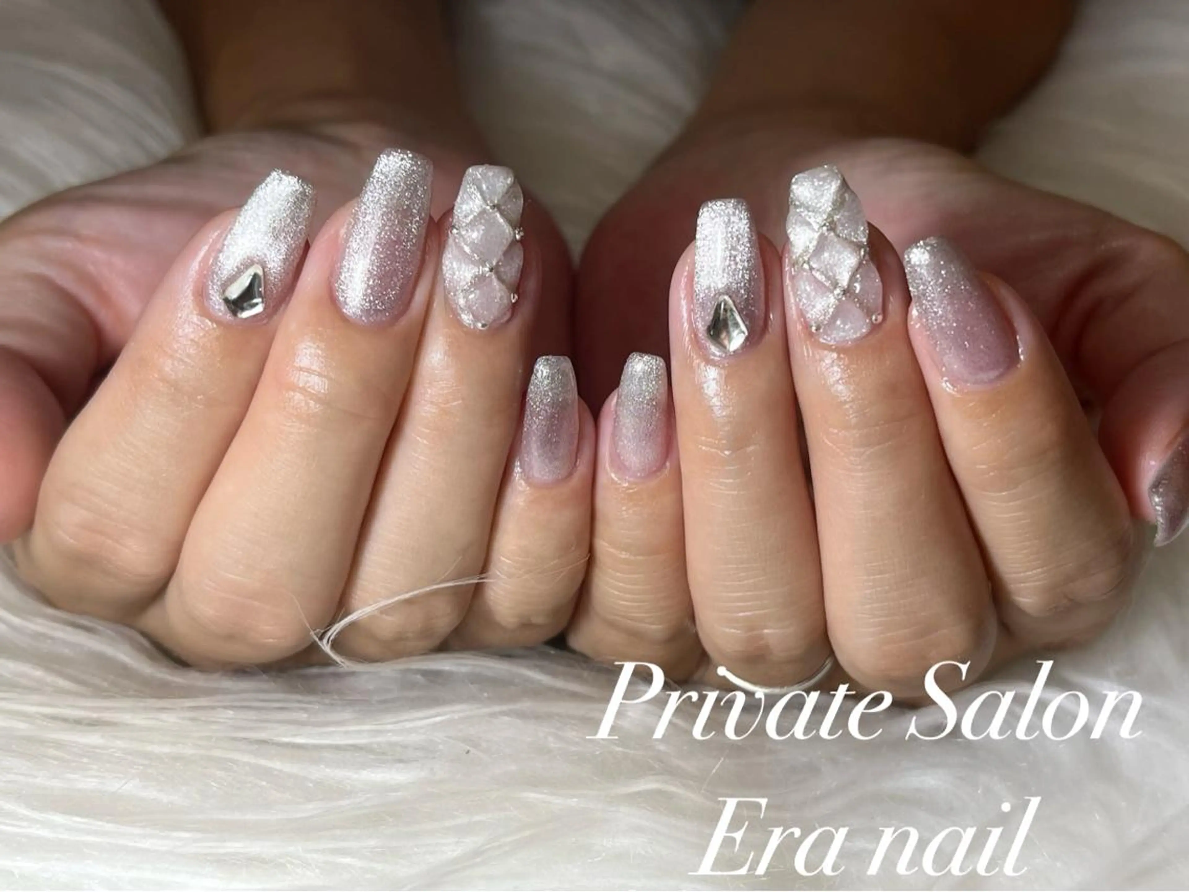 ネイル マグネットネイル ストーンネイル Era nailのネイルデザイン