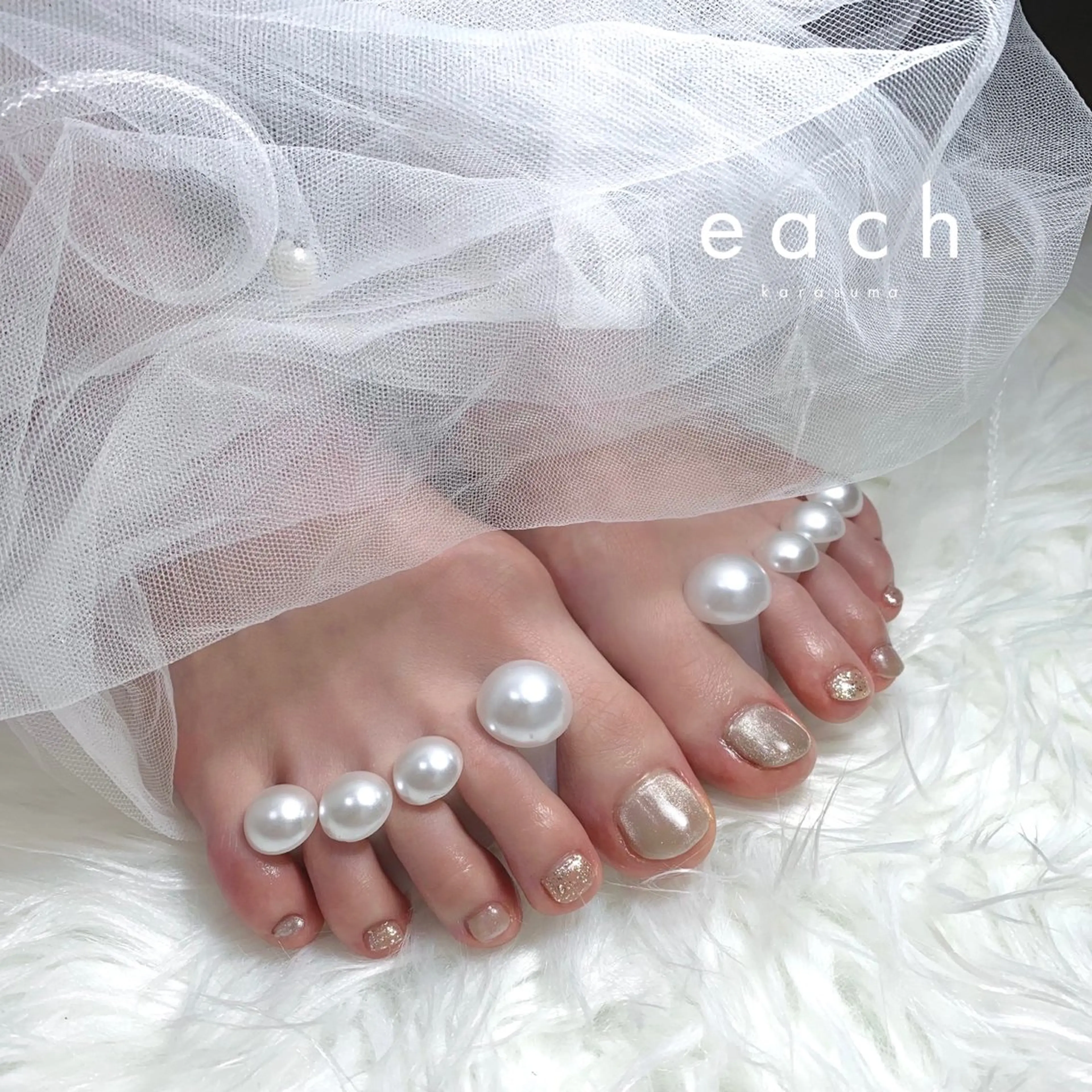 ネイル ラメ(グリッター) マグネットネイル each Hibikiのネイルデザイン