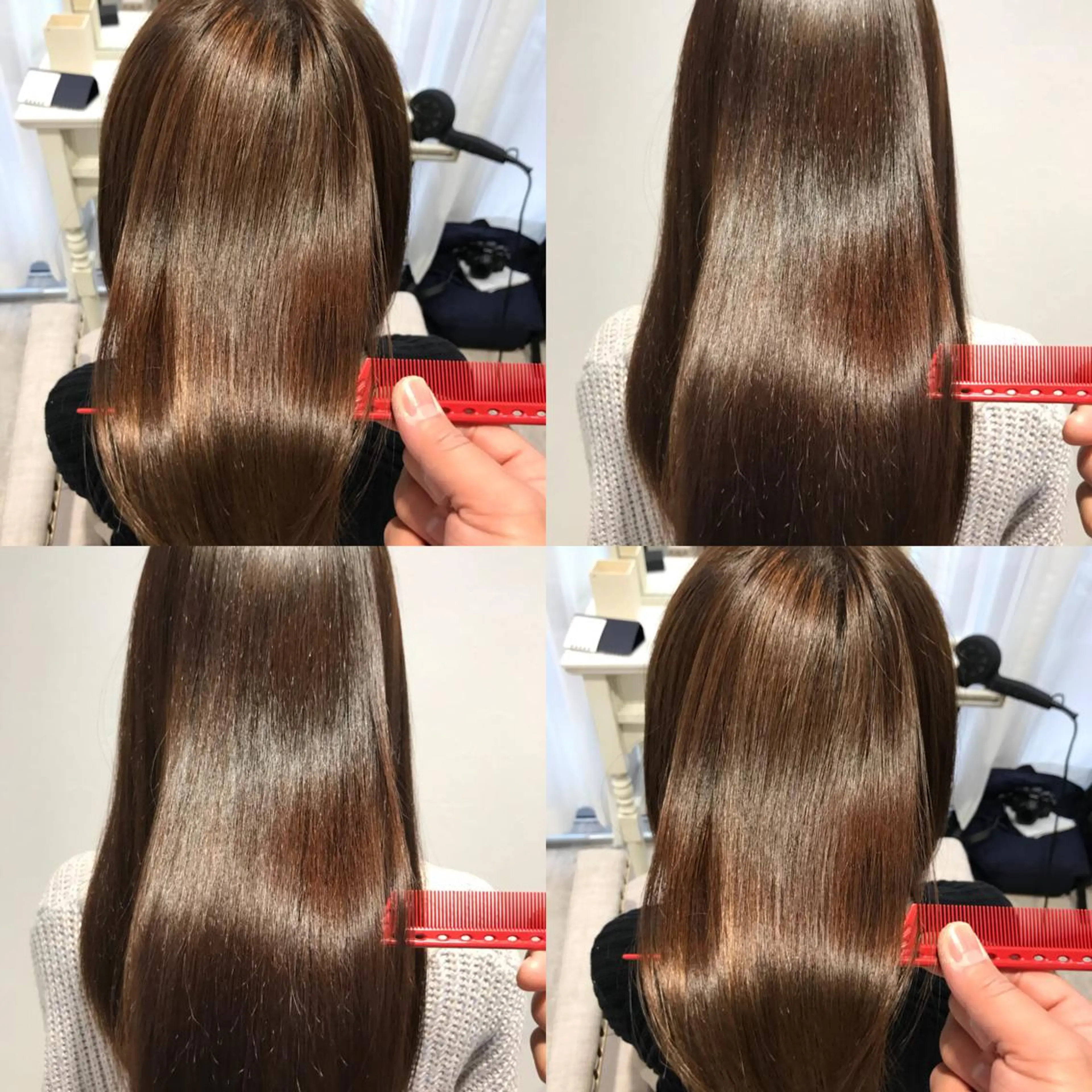 セミロング カット 縮毛矯正 トリートメント 西川 佳孝のヘアスタイル