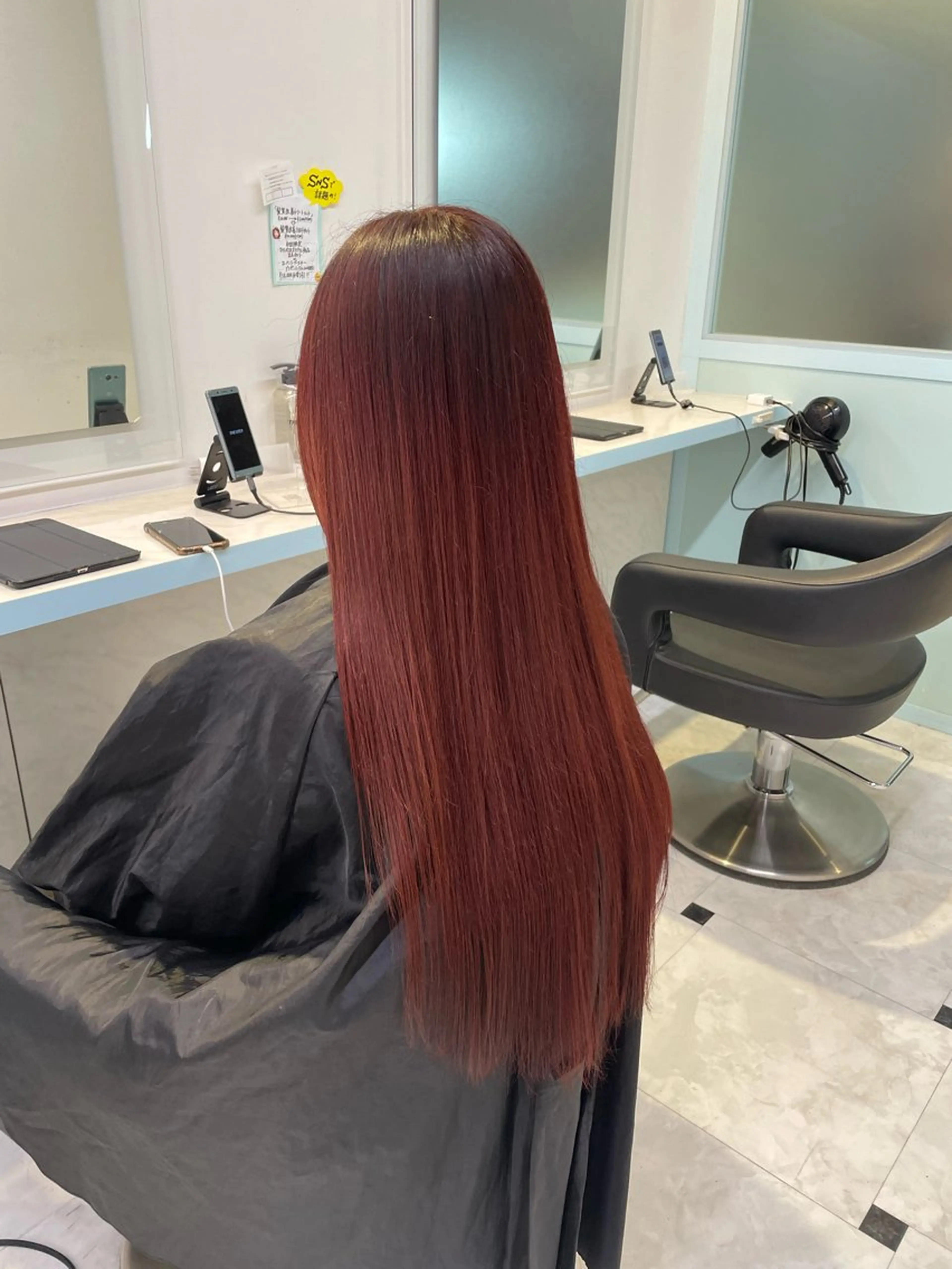 ロング カラー カット ヘアカラー 🇰🇷韓流暖色ヘア 🍒saaya🍒のヘアスタイル