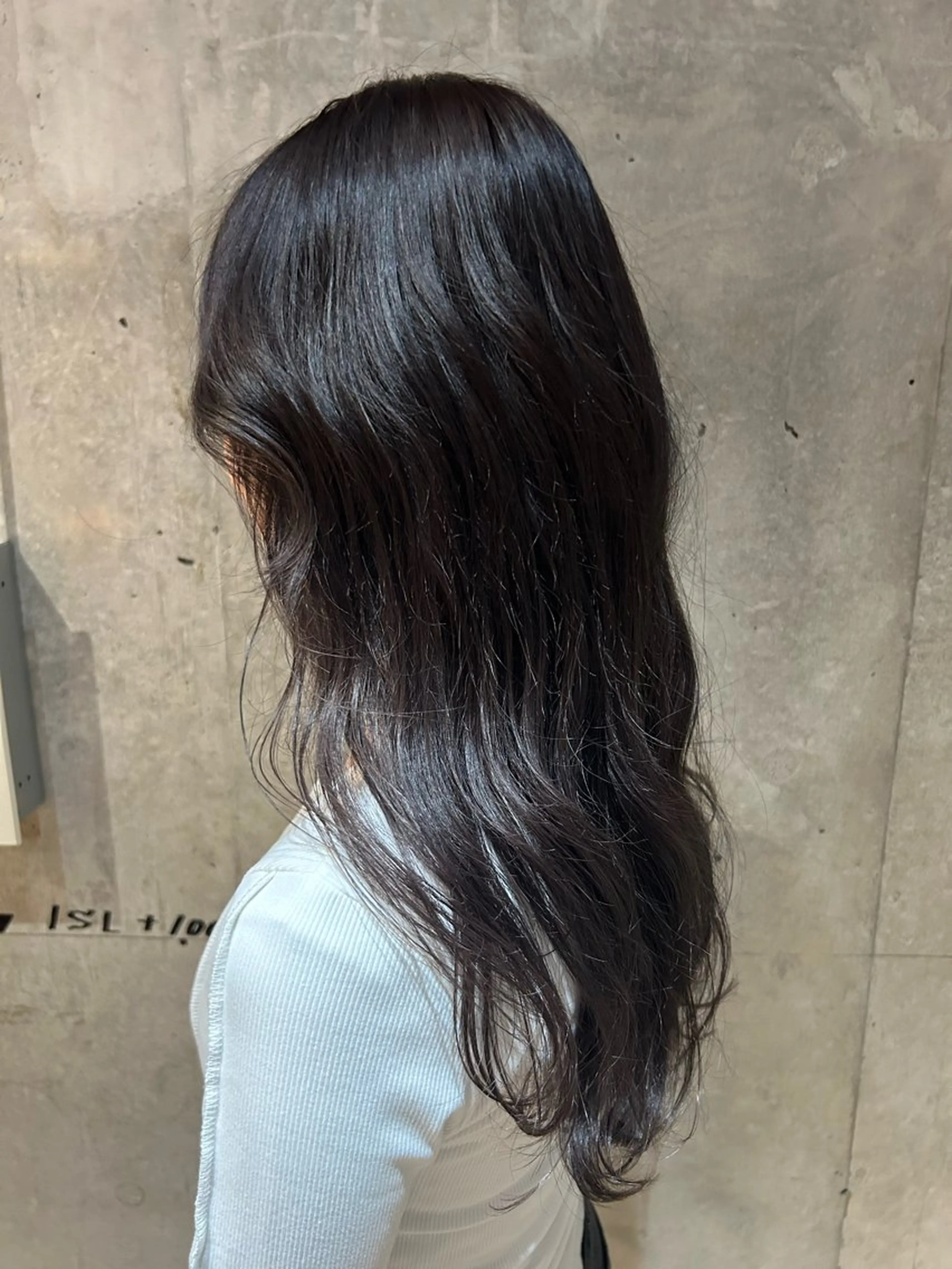 ロング カラー 透明感カラー ダークグレー ダークグレージュ グレージュ 透明感🫧レイヤー /MIKU.のヘアスタイル