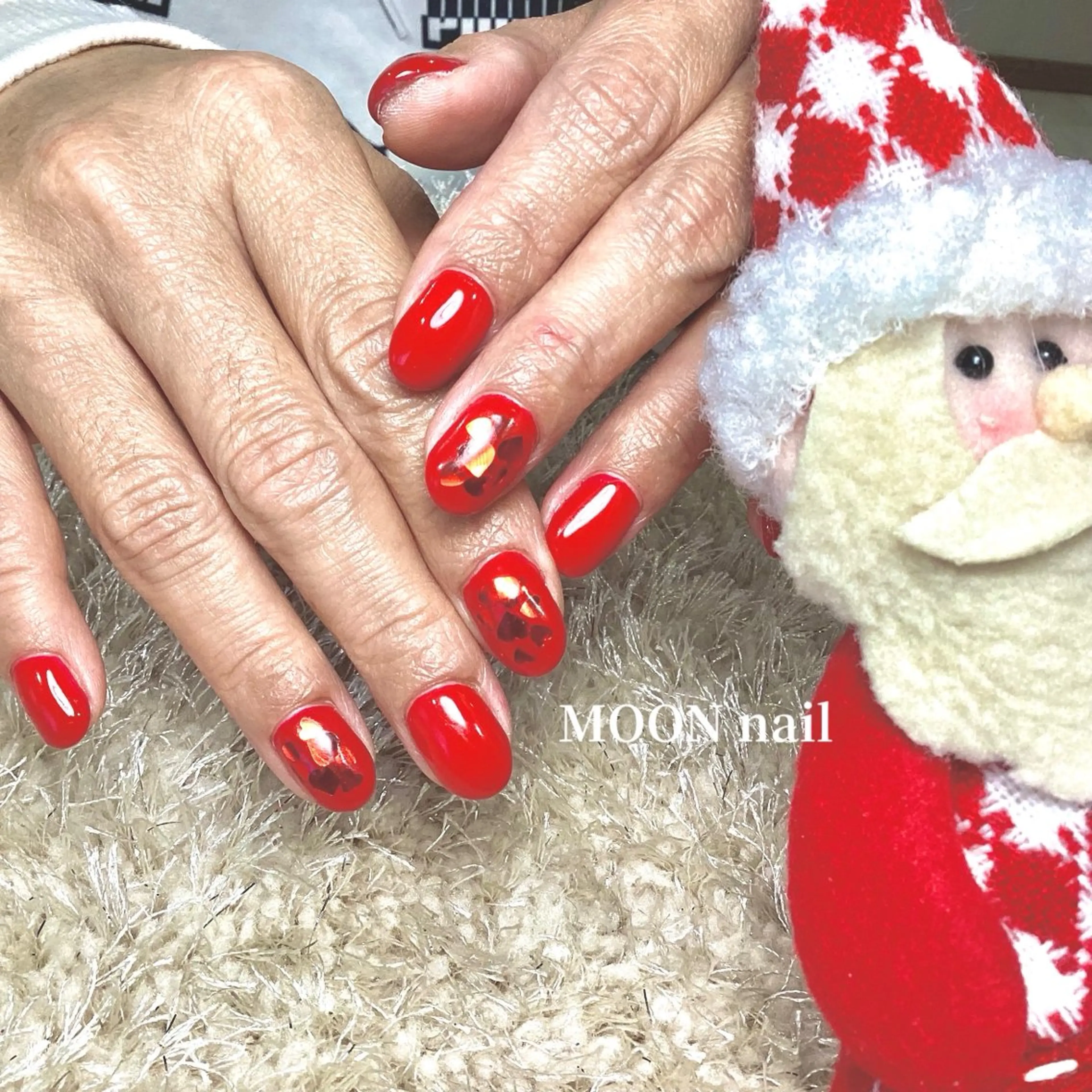 ネイル ハート ハンドネイル 浦添 MOON  nailのネイルデザイン