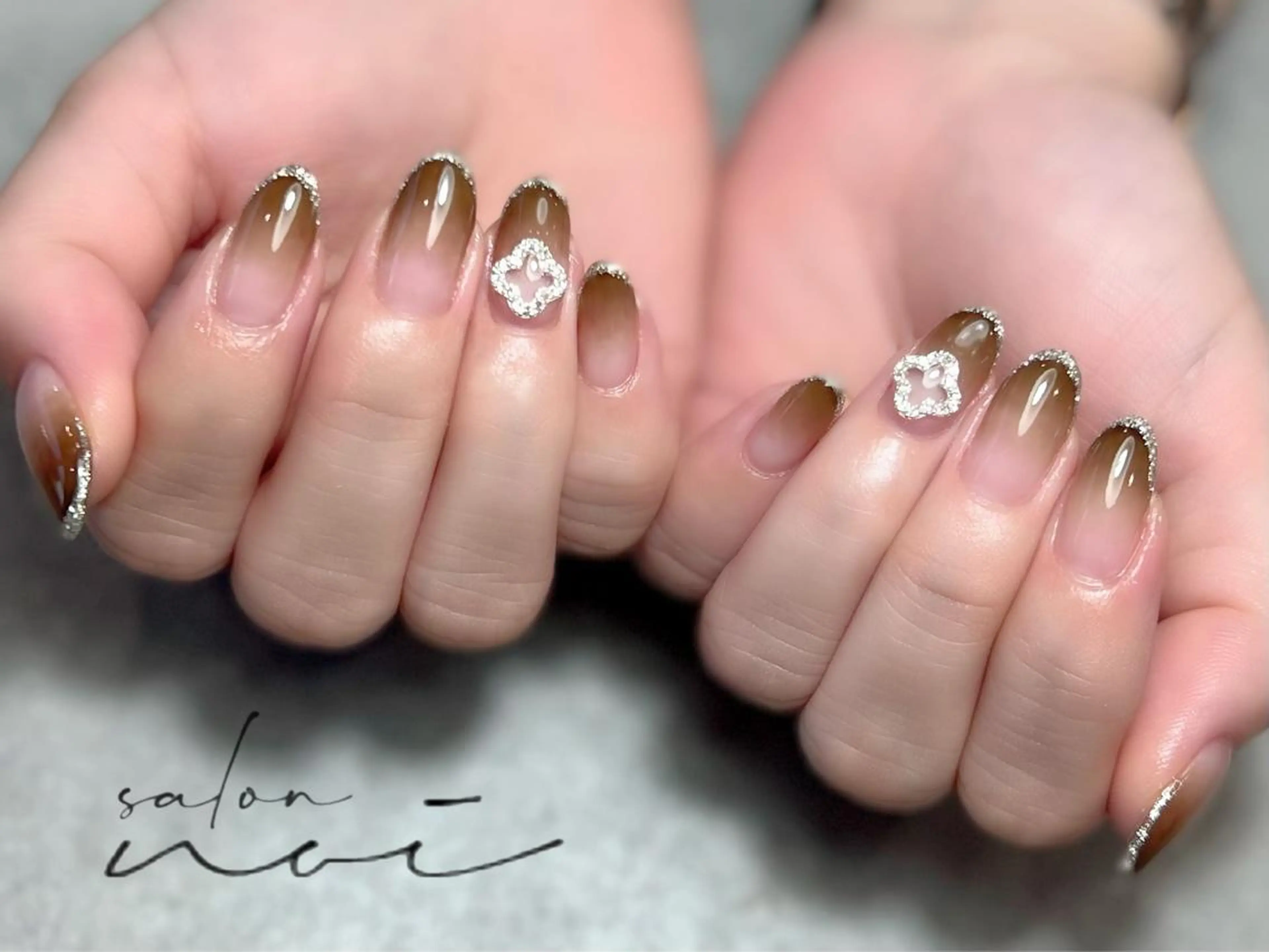 ネイル ブラウン ハンドネイル salon noiのネイルデザイン
