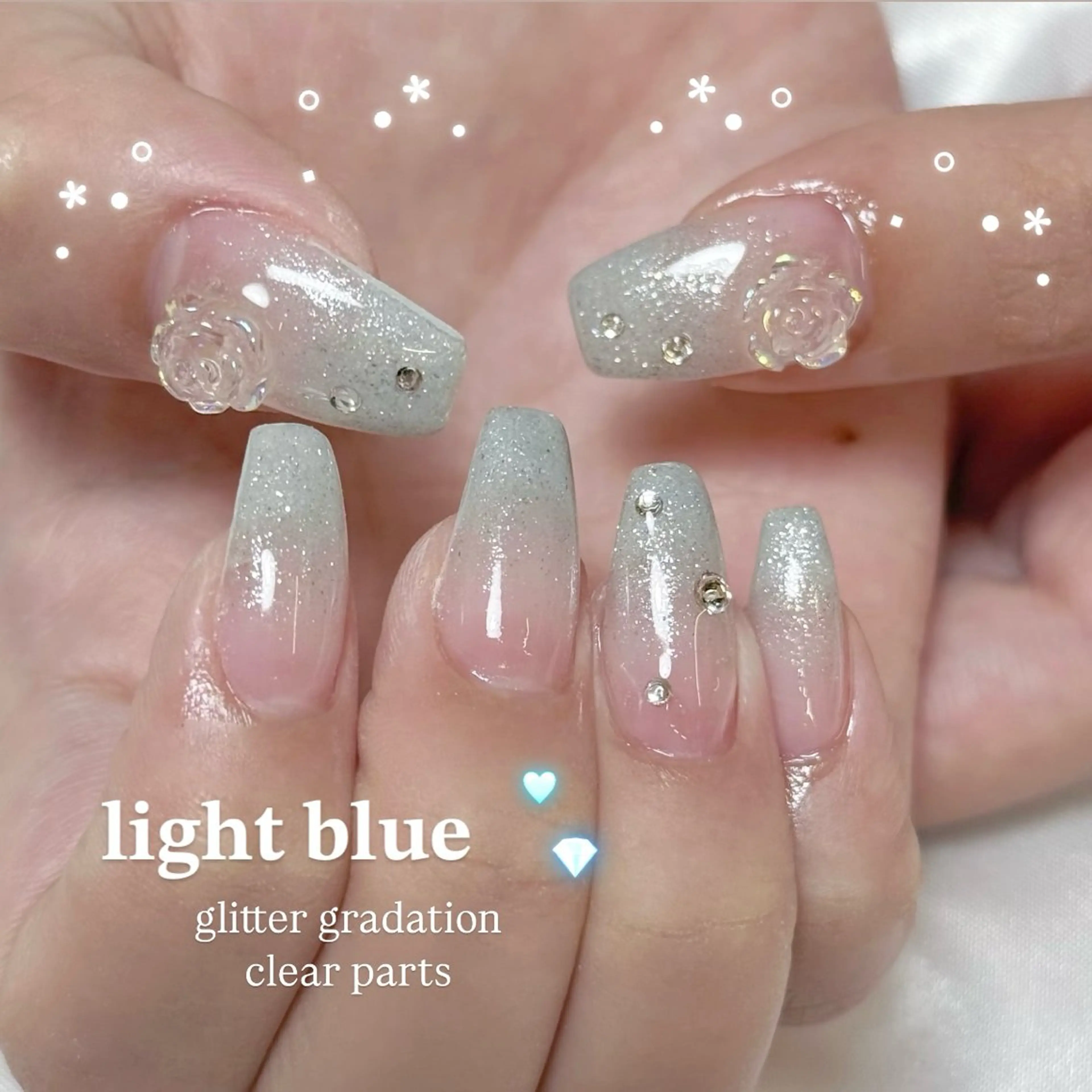 ネイル オーロラネイル ブルー フラッシュネイル フットネイル フレンチネイル 🌷yui ネイル🌷のネイルデザイン