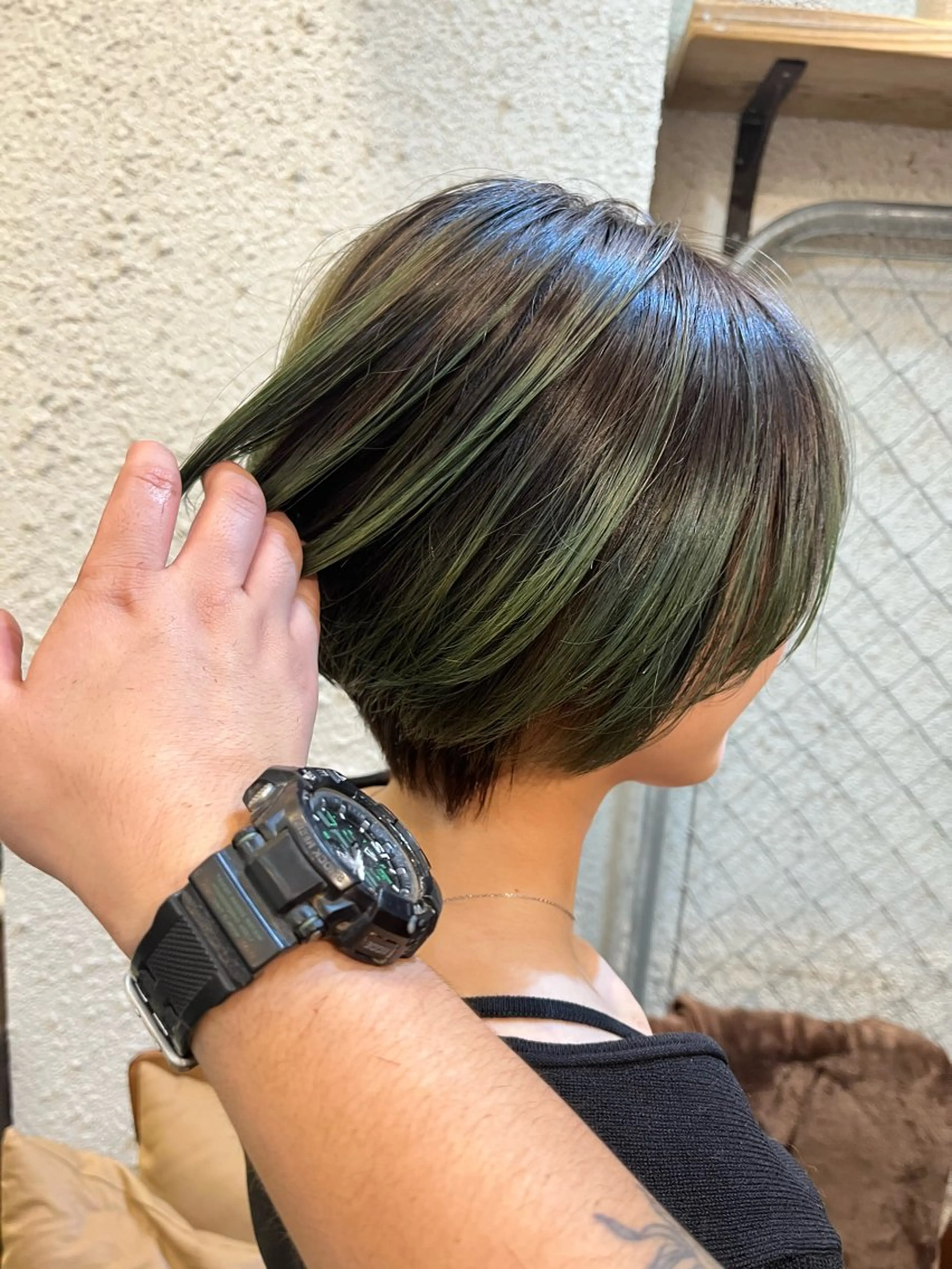 ショート カラー カット ヘアカラー トリートメント ハイトーンを育てる ブリーチカラー/牧原のヘアスタイル