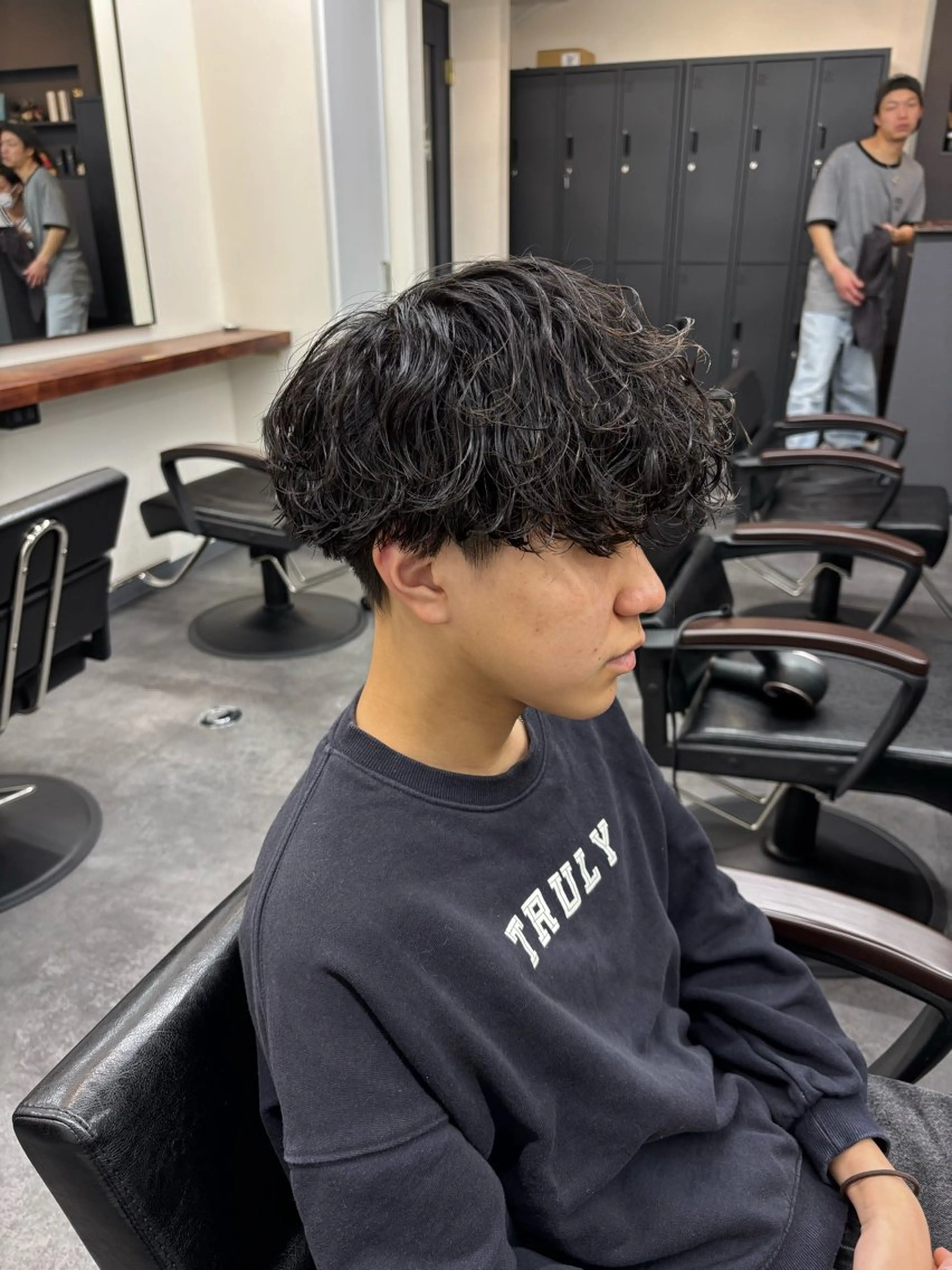 パーマ メンズ カット パーマ スパイキーパーマ 柏NO1 藤本葉のヘアスタイル