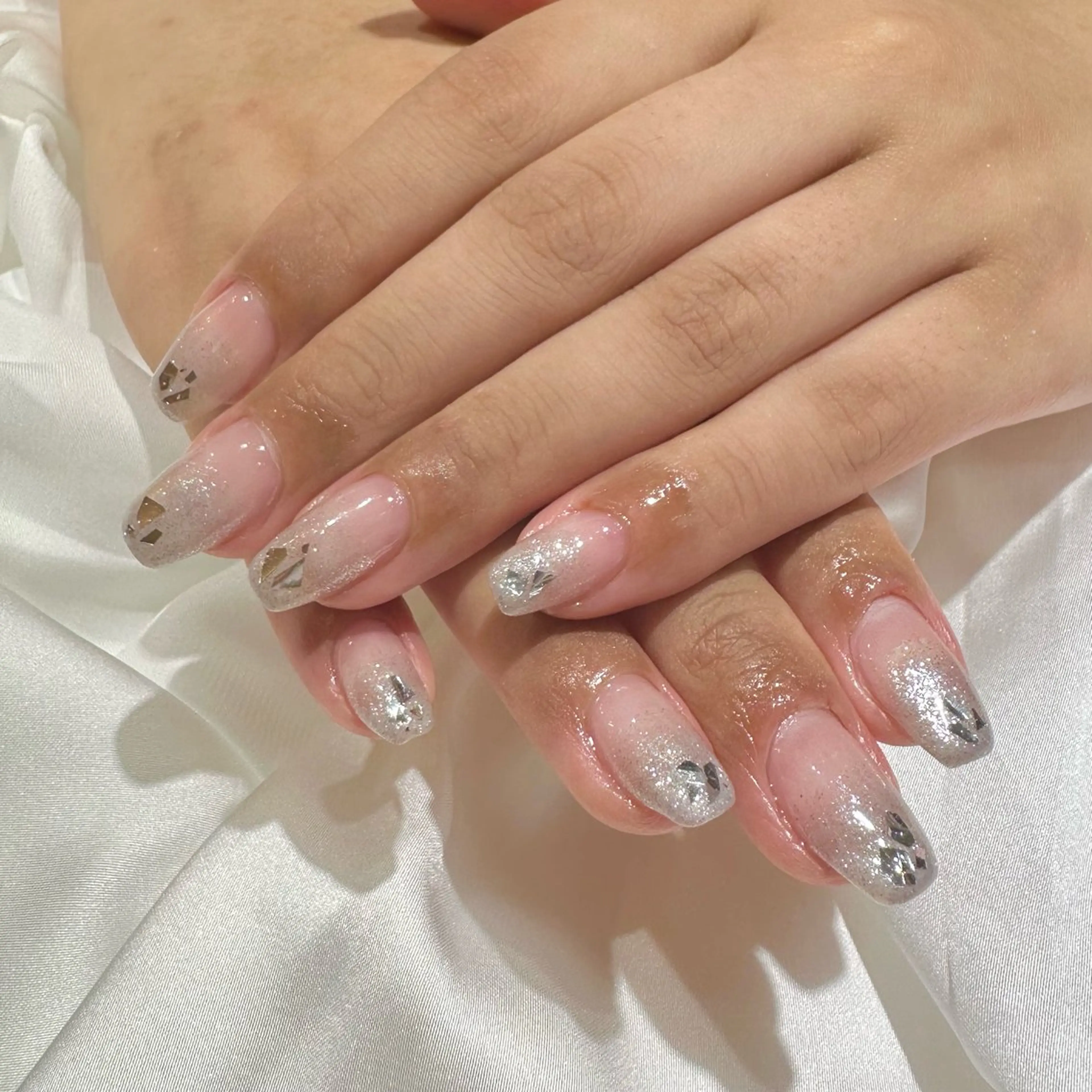 ネイル ホログラムネイル ラメ(グリッター) ラメグラデーション ディアマンテ𓏸𓈒 フェイシャル/ネイルのエステ・リラクイメージ