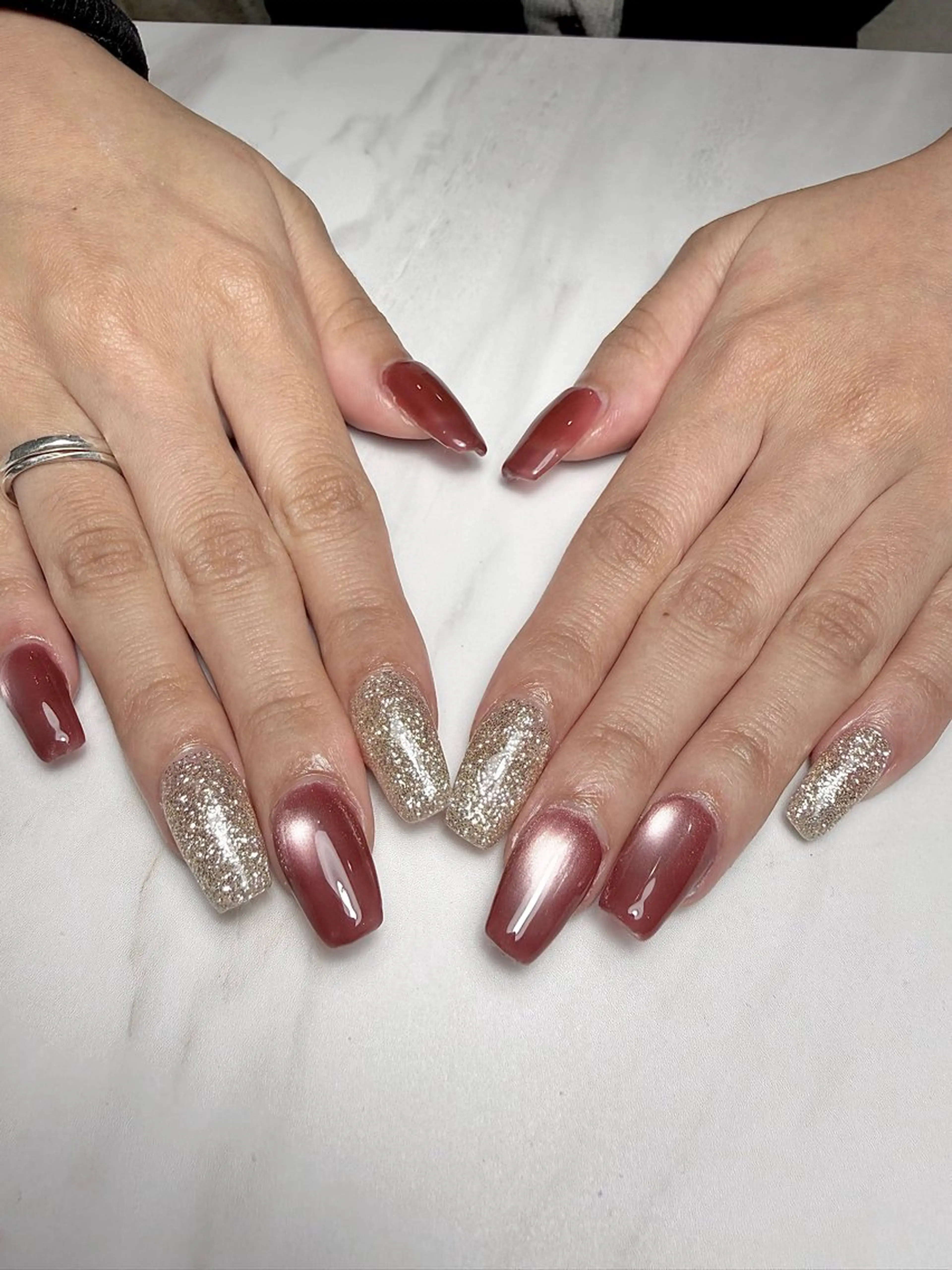 ネイル ラメ(グリッター) マグネットネイル Enchantée yukaのネイルデザイン