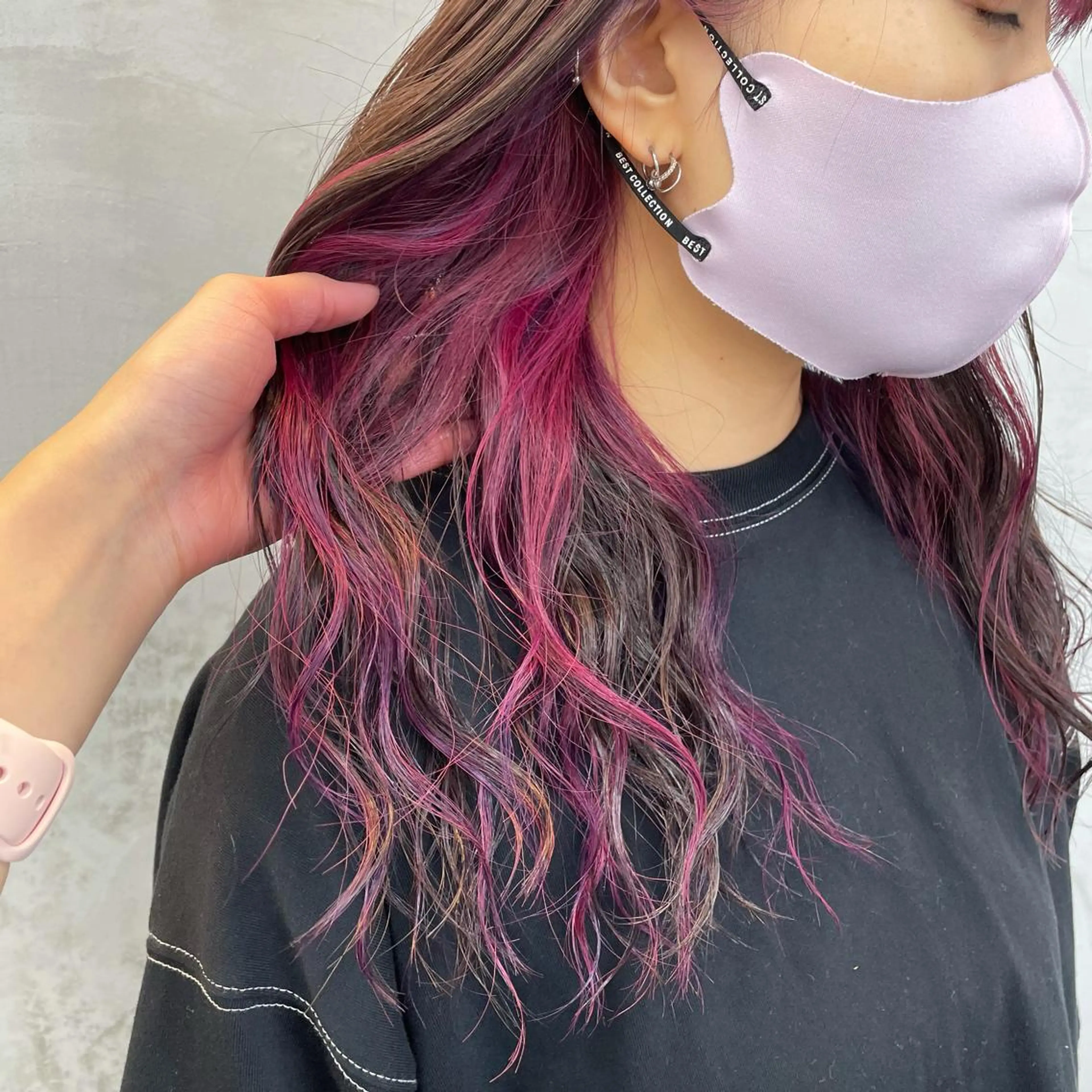 カラー ピンクカラー 🫧艶髪/ブリーチ 🐳honami🫧のヘアスタイル