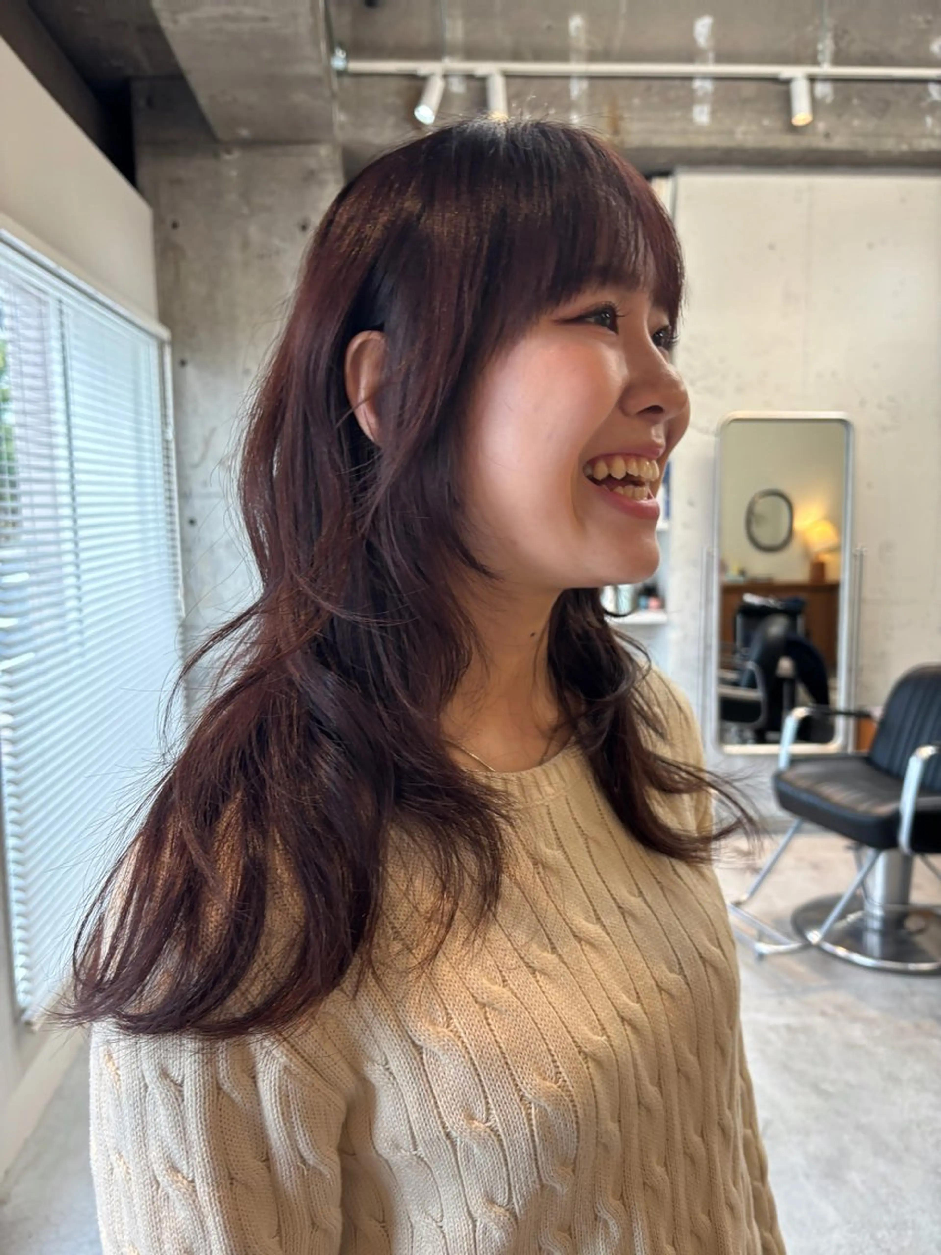 ロング カラー カット ヘアカラー 永田 愛莉のヘアスタイル