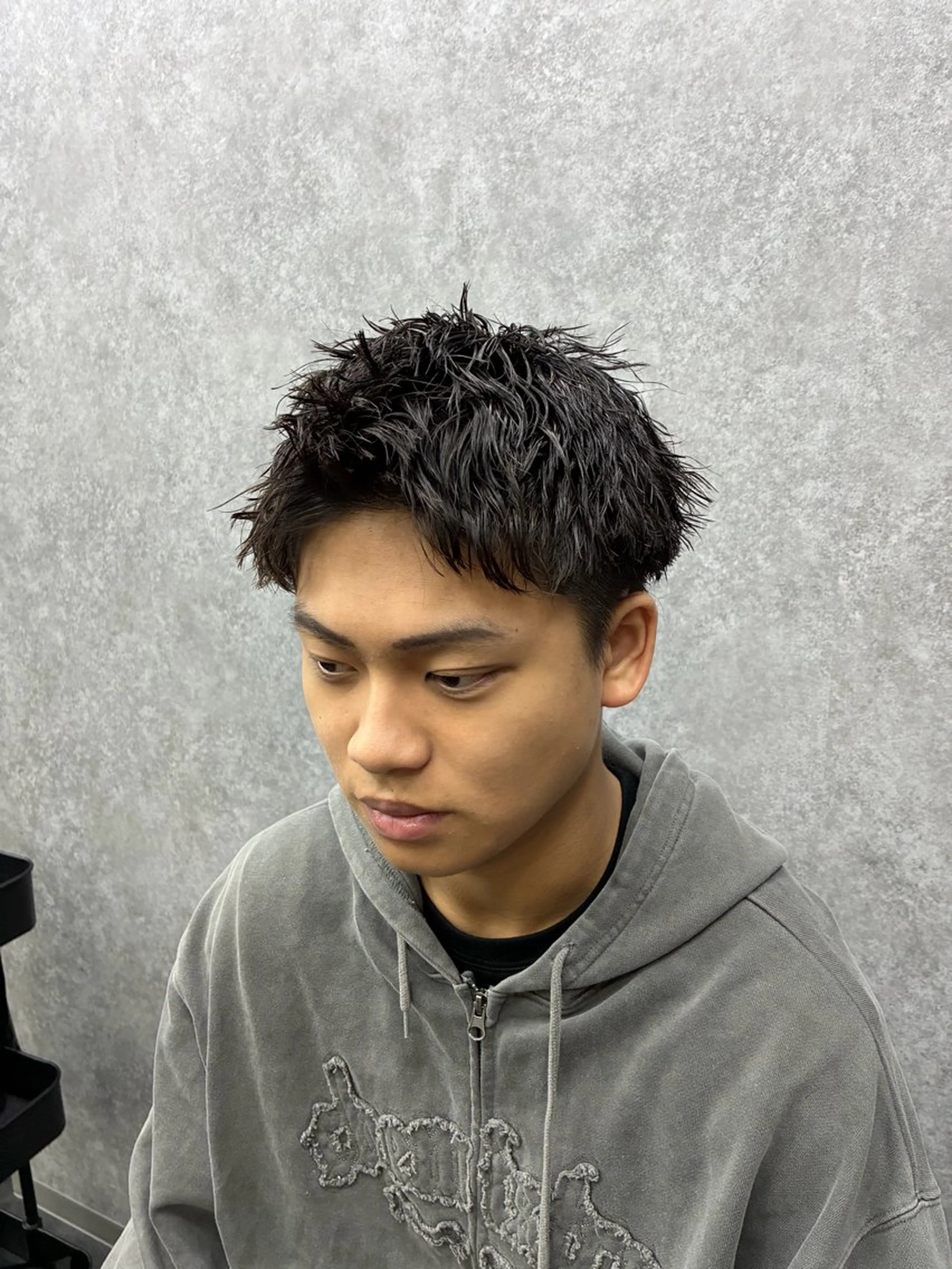 パーマ メンズ カット パーマ 深野 ちさとのヘアスタイル