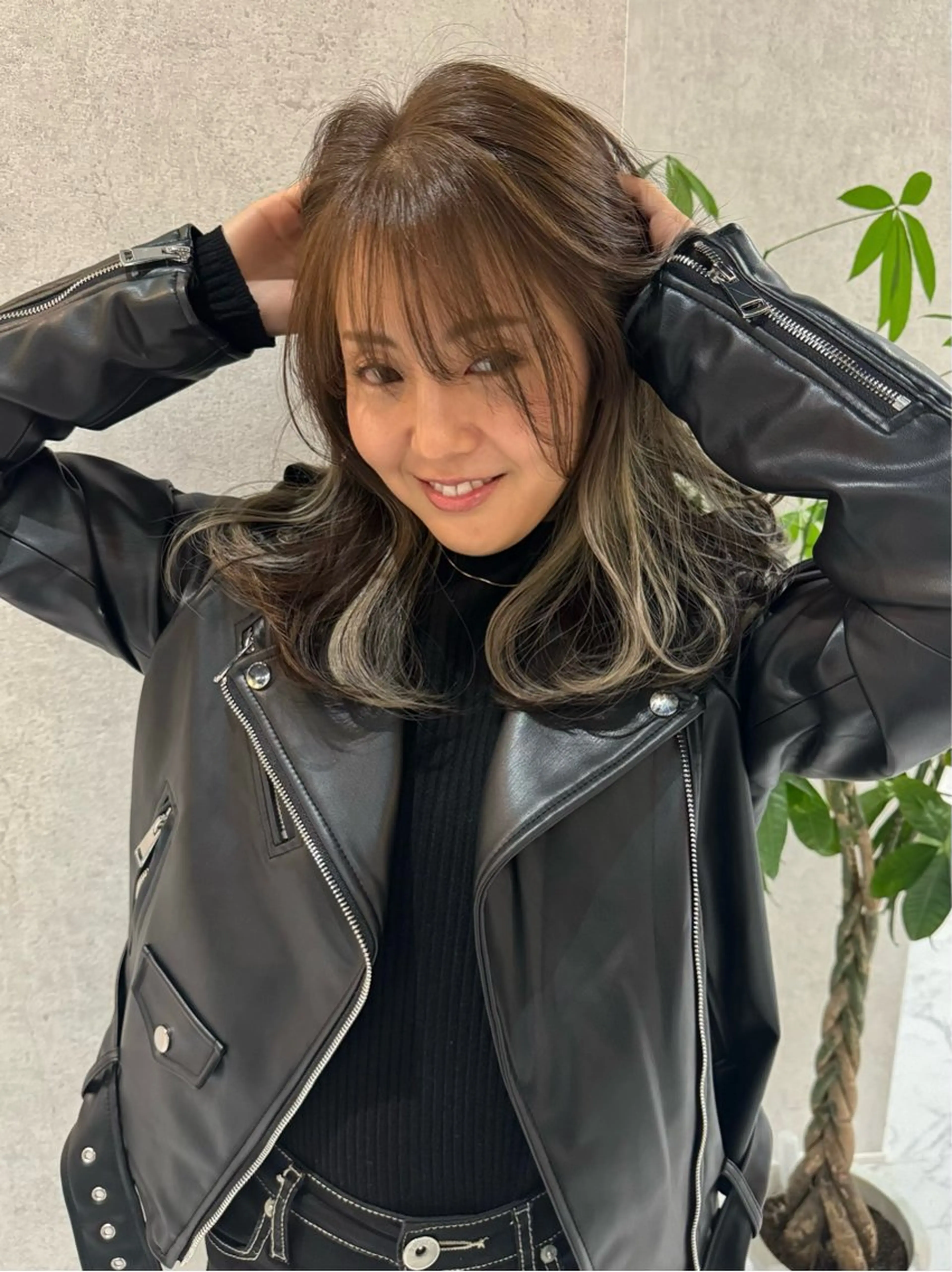 ミディアム ヘアアレンジ ショートボブ ボブ 外国人風カラー ハイライト 髪質改善 アンドウ ユウ/ レイヤーカット/韓国のヘアスタイル