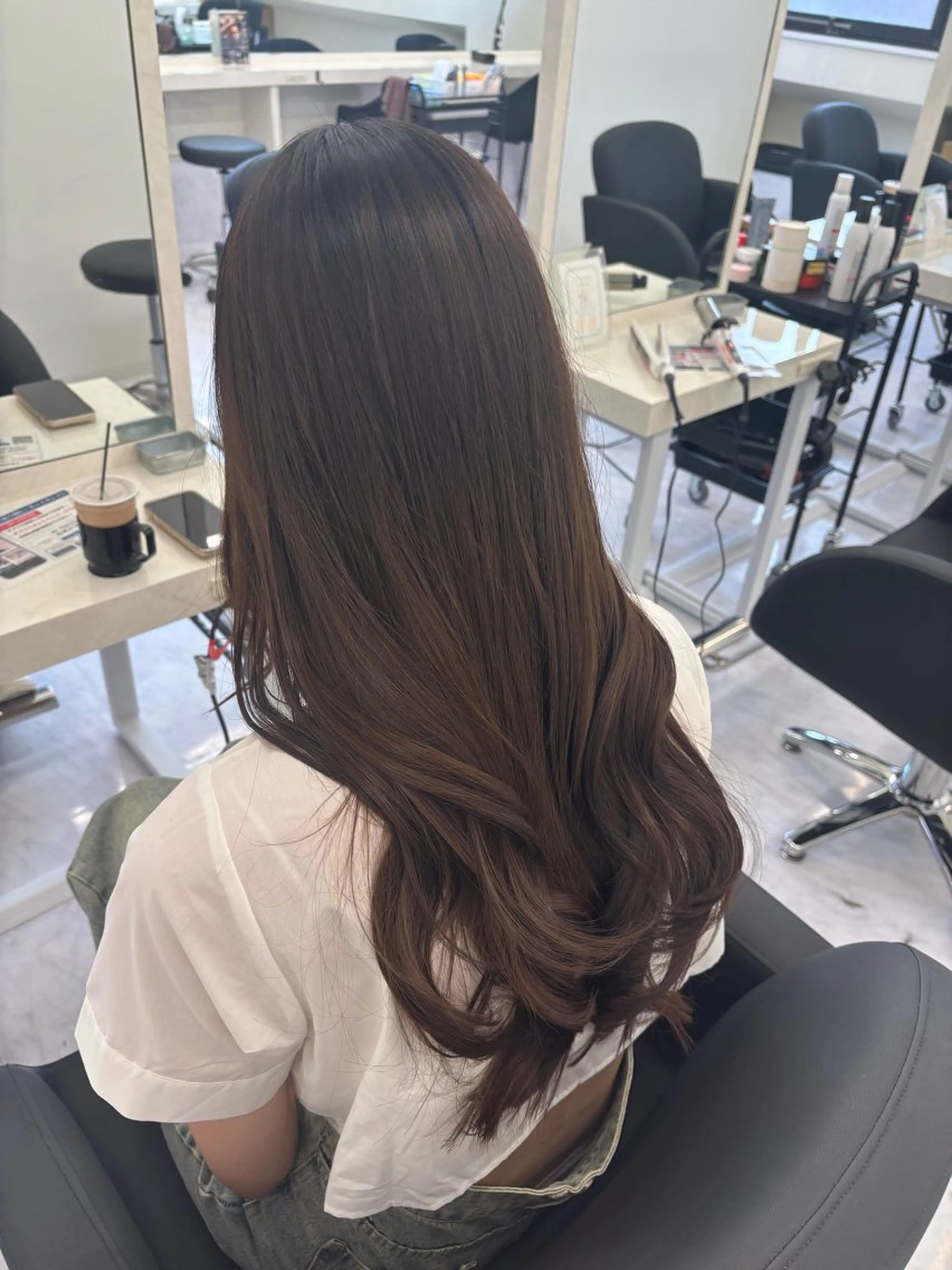 ロング カット ヘアカラー トリートメント Ayano🎀似 合わせ×透明感🎀のヘアスタイル