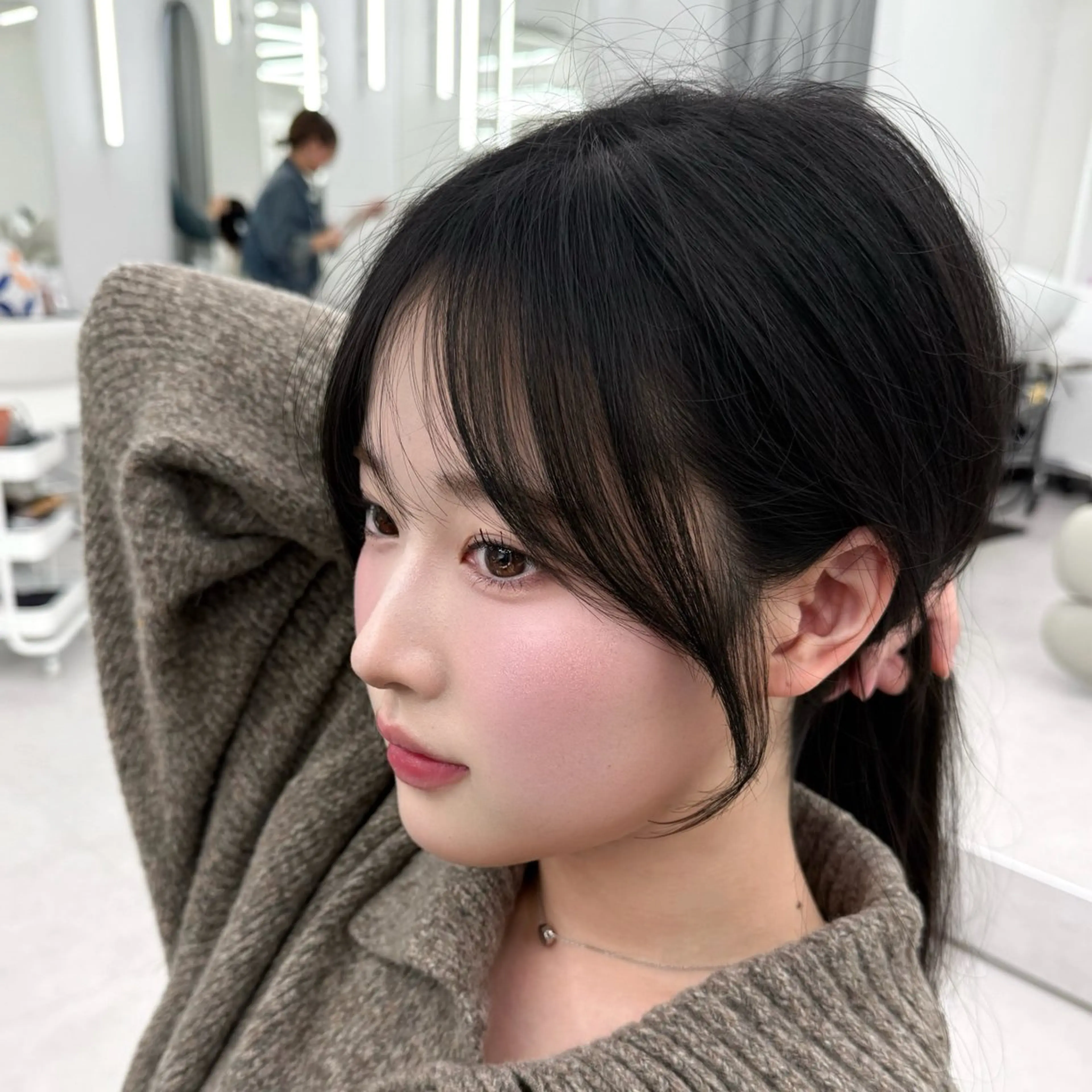 ロング カラー くびれヘア 髪質改善 韓国風ヘア レイヤーカット 似合わせカット カット ヘアカラー トリートメント 韓国ヘア🇰🇷× 髪質改善🫧テルのヘアスタイル