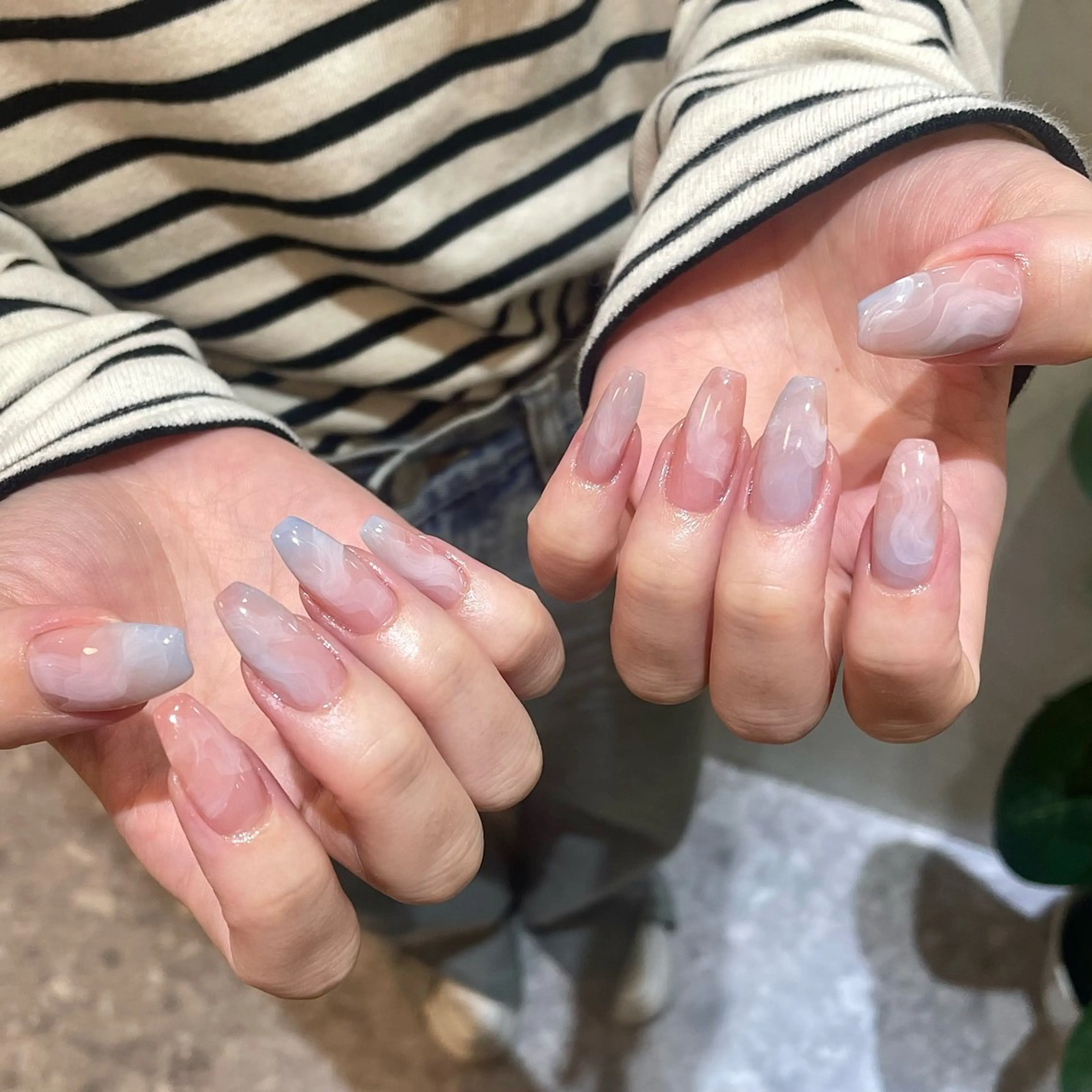 ネイル ニュアンスネイル ハンドネイル kaho /うるつや/ワンホンのネイルデザイン