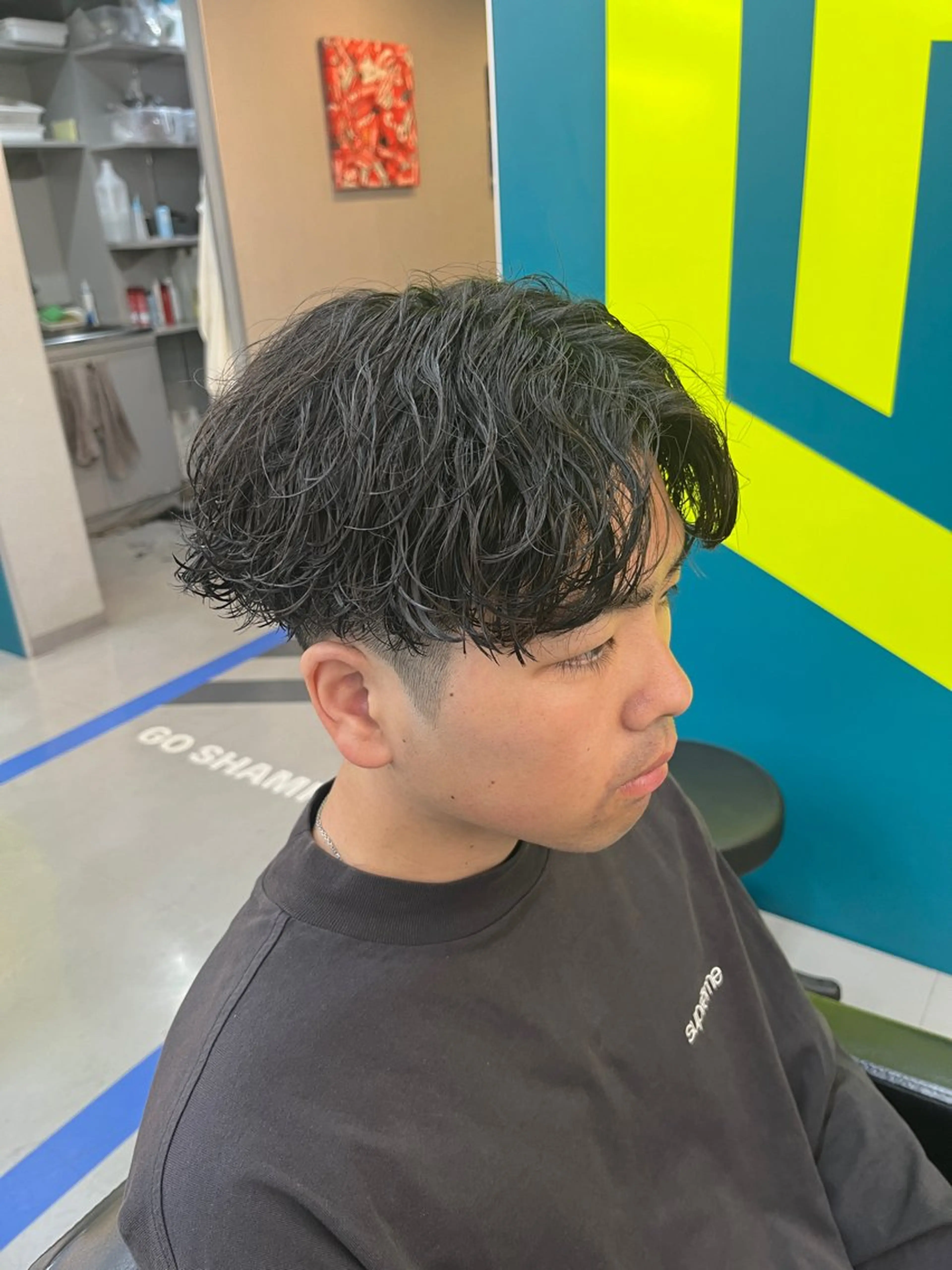 パーマ メンズ メンズパーマ 波巻きパーマ 波巻き得意 メンズ美容師/松井陸のヘアスタイル