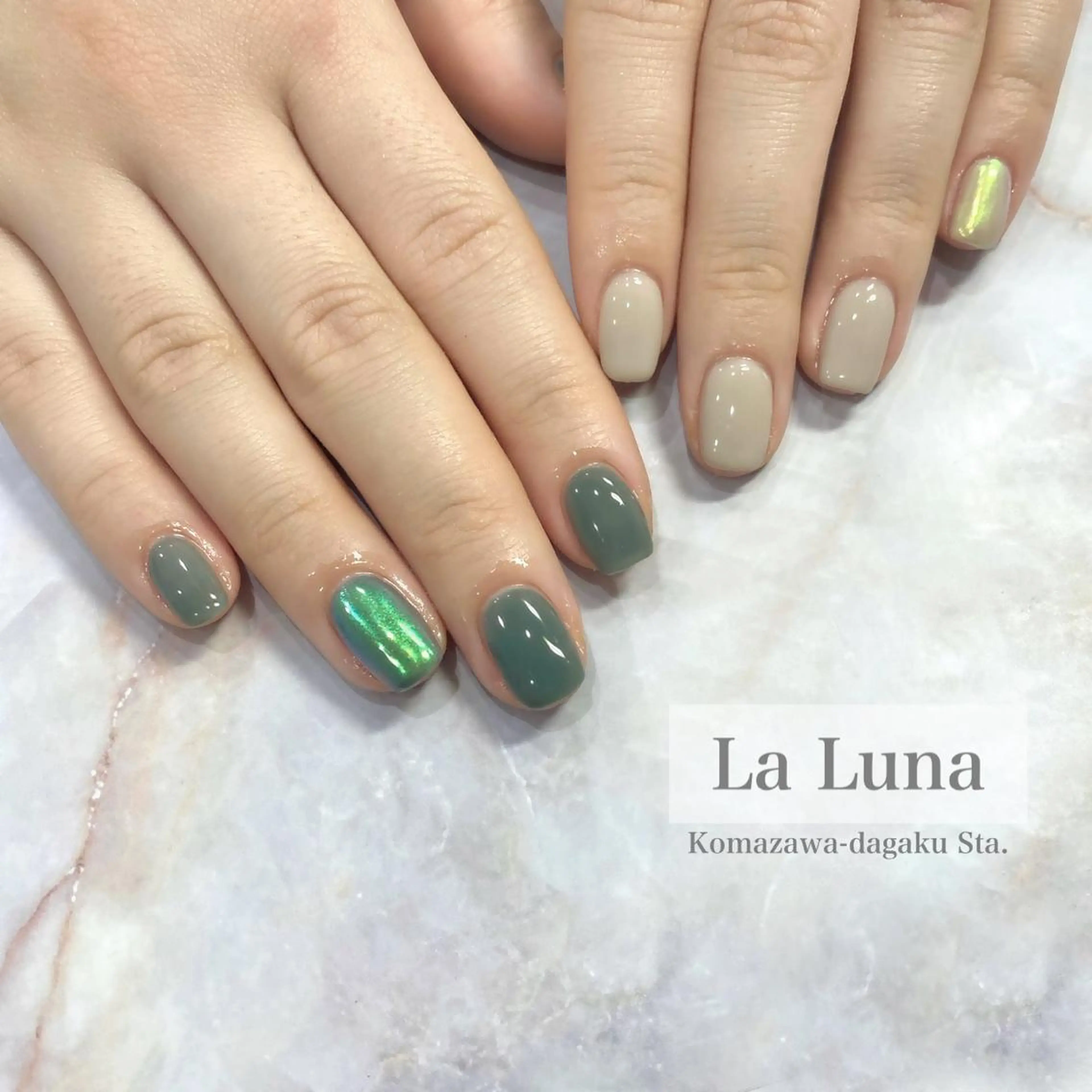 ネイル ミラーネイル ワンカラーネイル LaLuna🌙 Natsukiのネイルデザイン