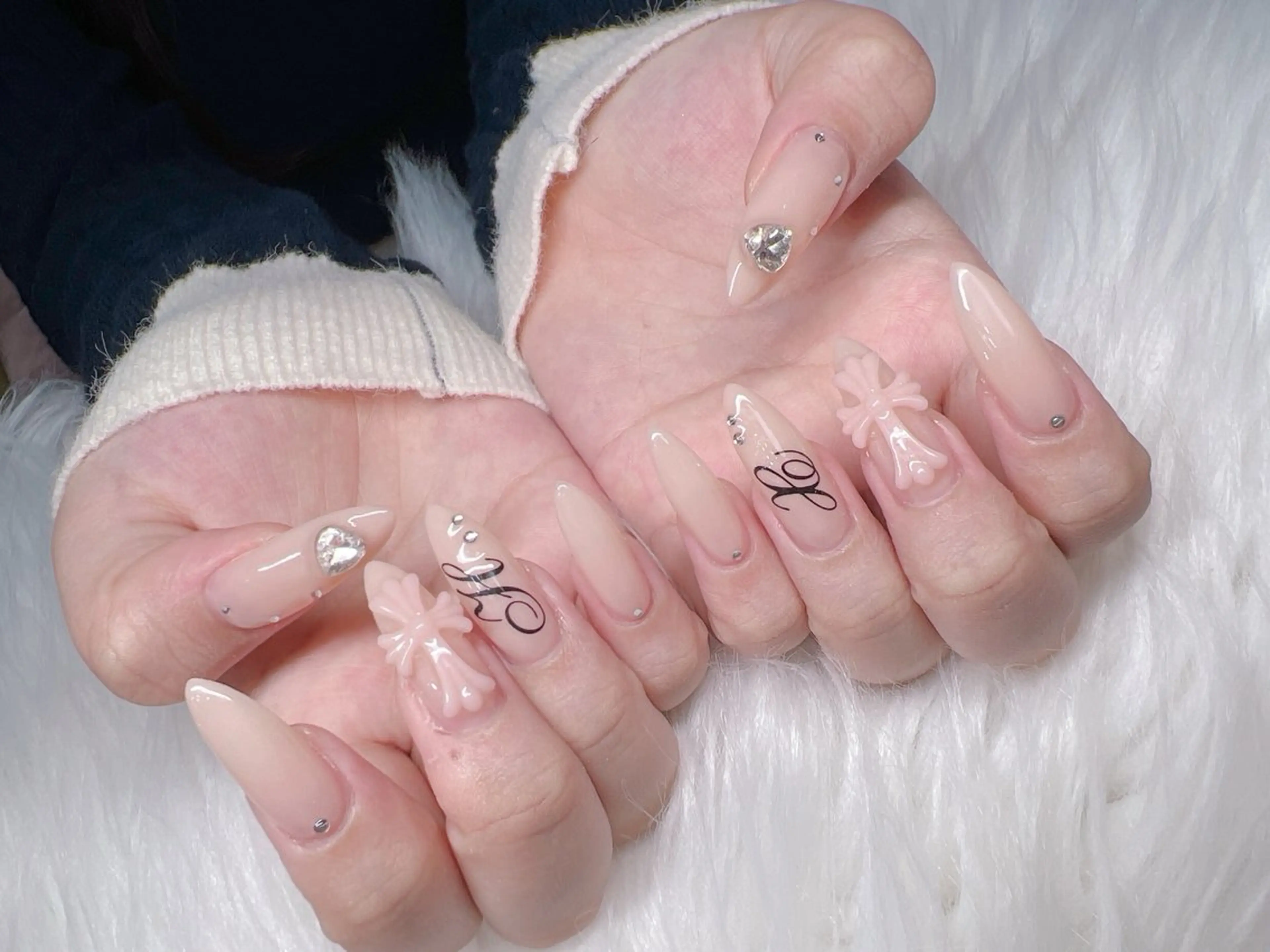ネイル ハンドネイル Lee Nails チップ長さだし専門店のネイルデザイン